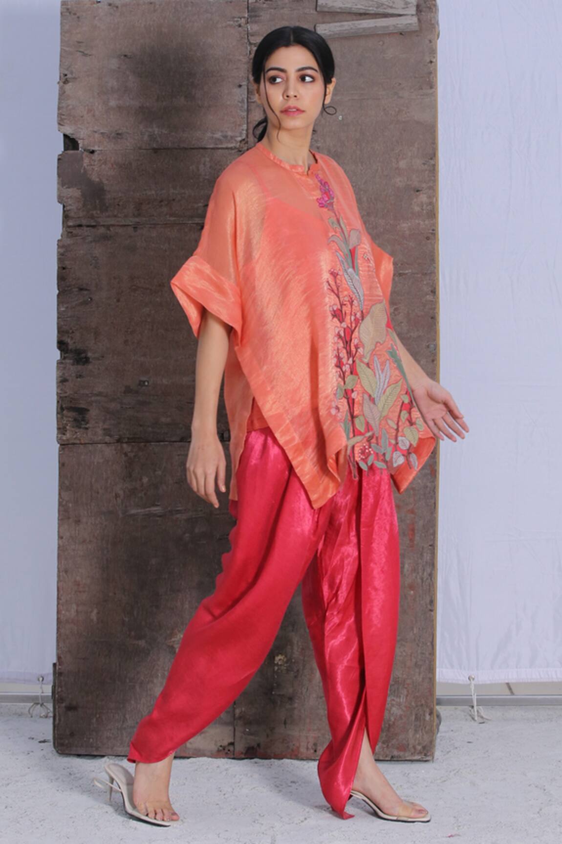 Oja Linen Silk Tunic & Tulip Pant Set 