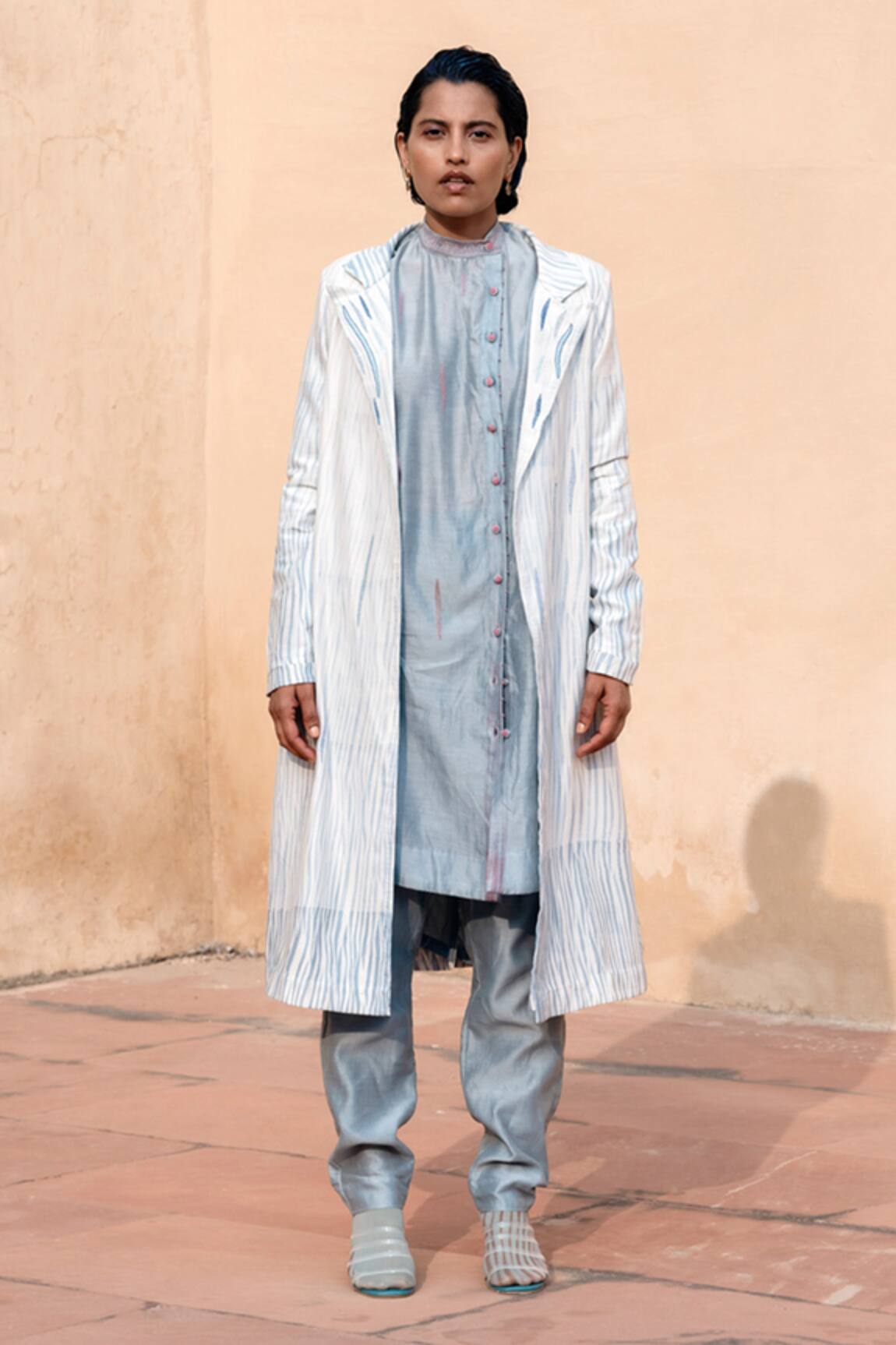 The Loom Art Chanderi Silk Shibori Jacket