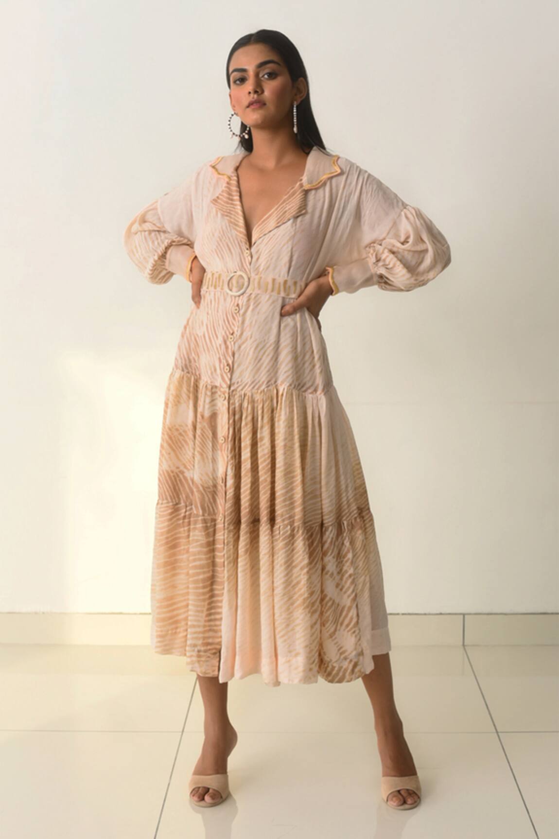 The Loom Art Handwoven Shibori Dress 