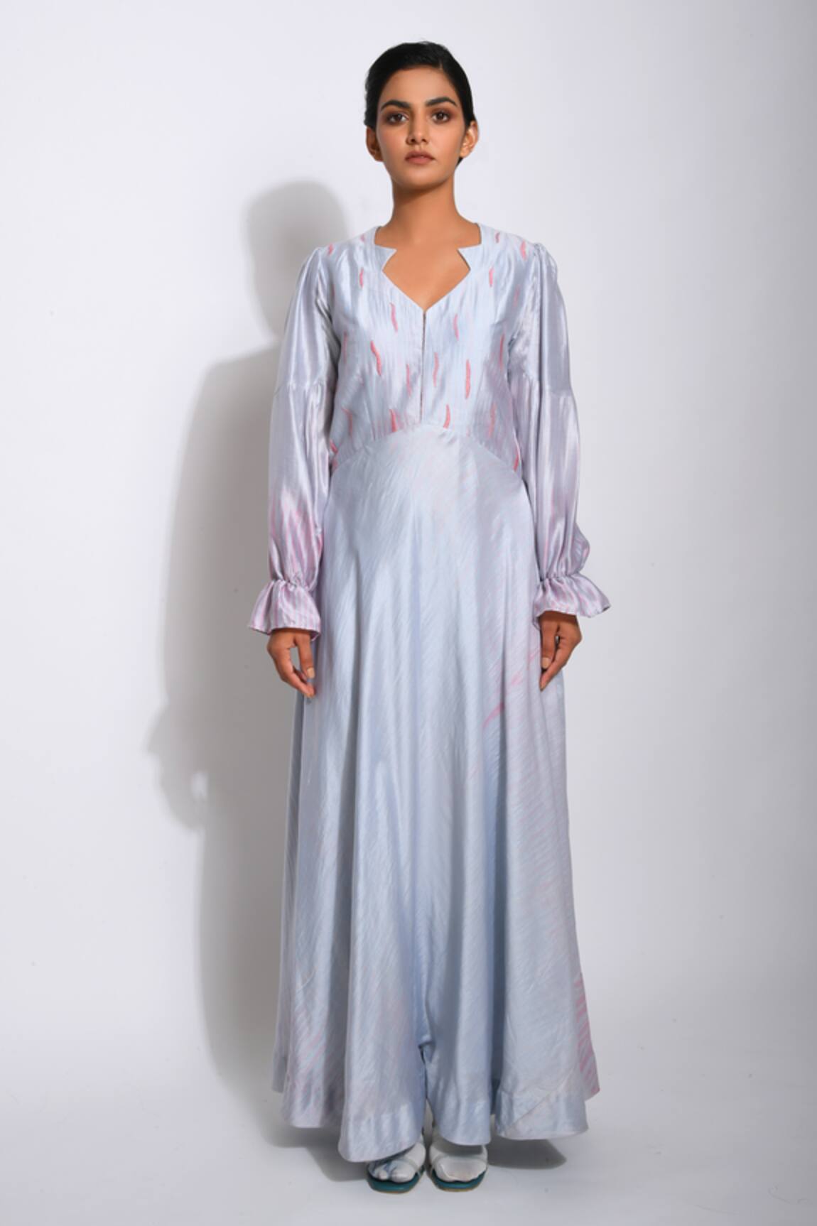 The Loom Art Pure Handwoven Silk Shibori Dress 