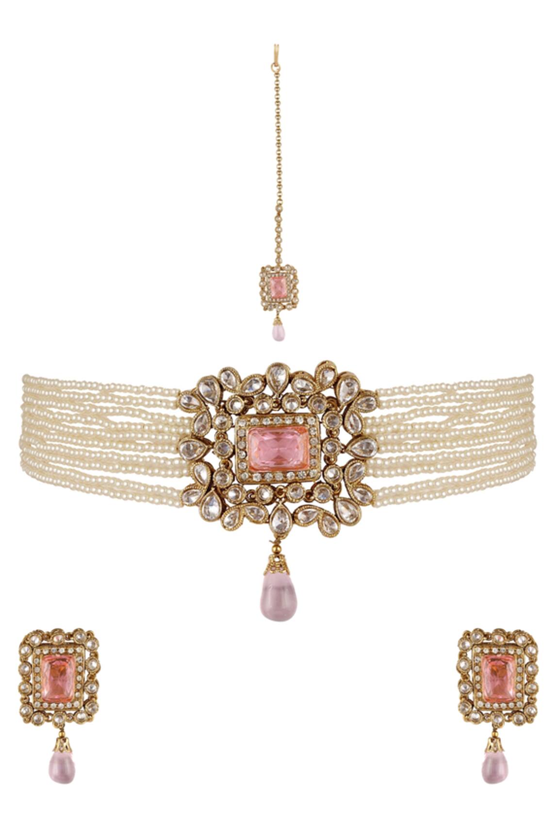 Anayah Jewellery Beaded Multi-Strand Choker Set