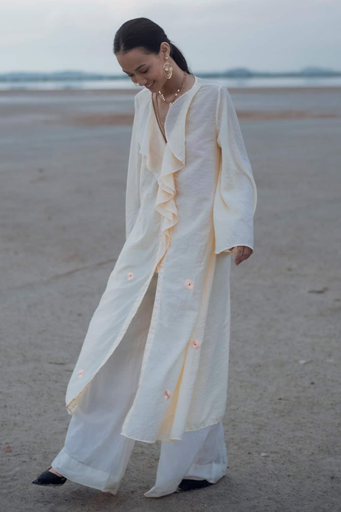 The Loom Art Chanderi Silk Embroidered Tunic