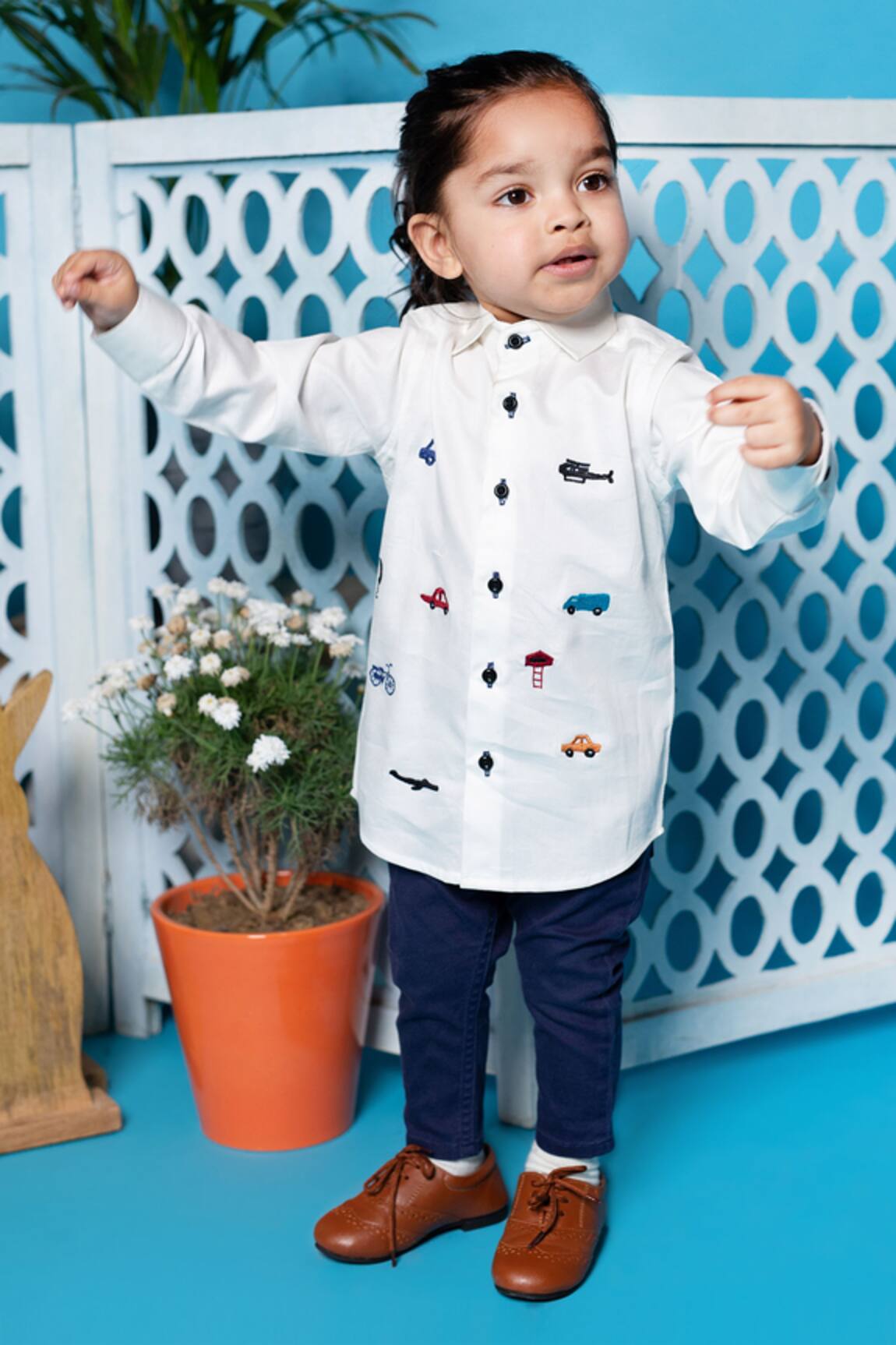 Little Boys Closet by Gunjan Khanijou Embroidered Shirt