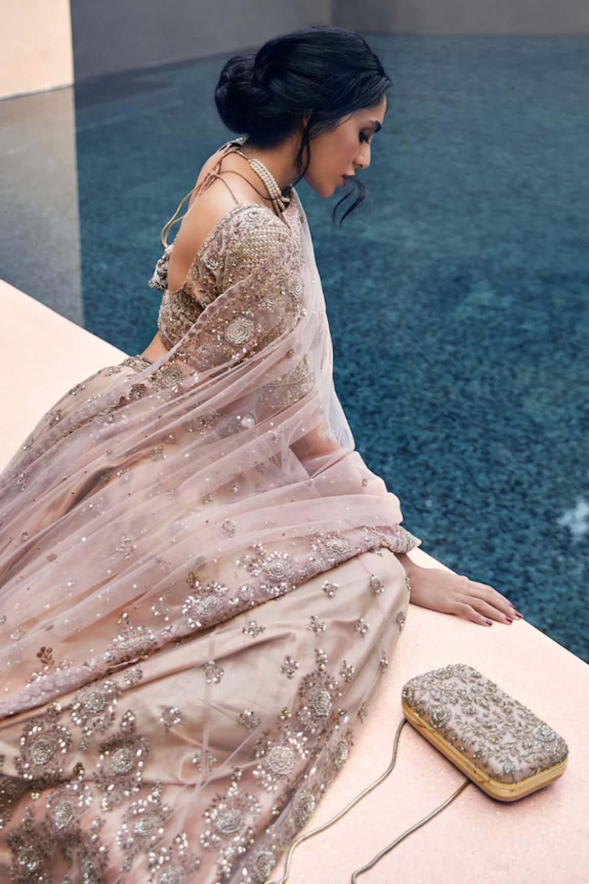 RI.Ritu Kumar Embroidered Bridal Lehenga Set 