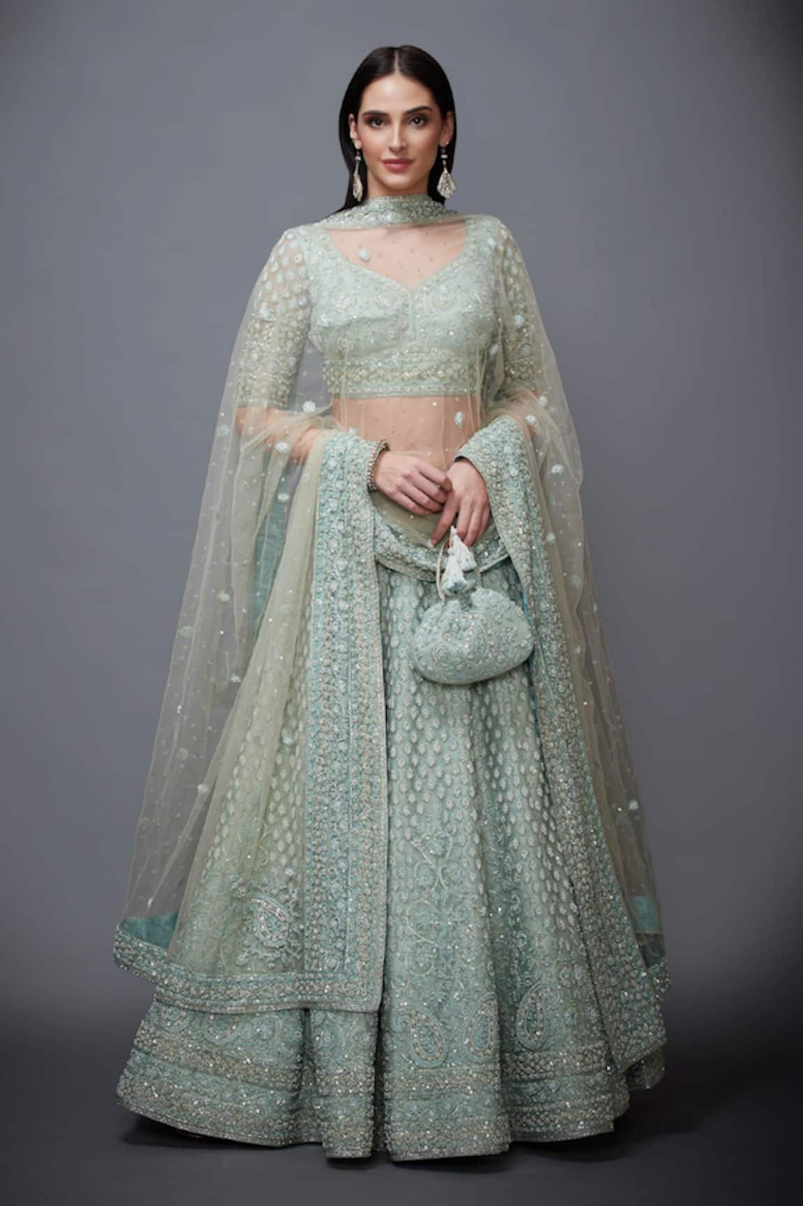 RI.Ritu Kumar Embellished Bridal Lehenga Set