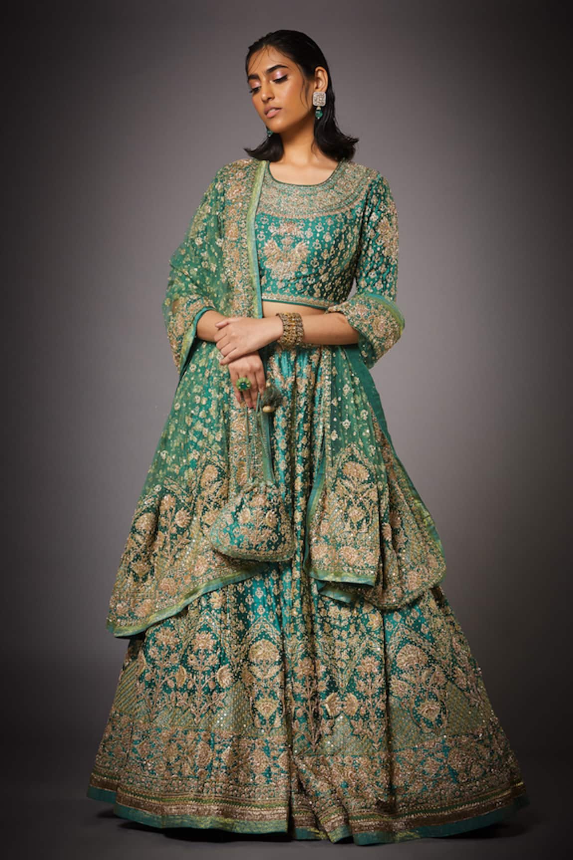RI.Ritu Kumar Embroidered Bridal Lehenga Set