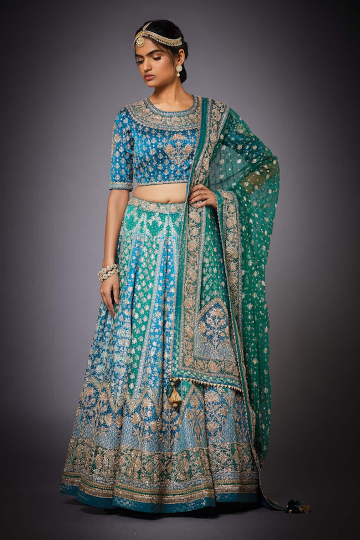 RI.Ritu Kumar Embroidered Bridal Lehenga Set 