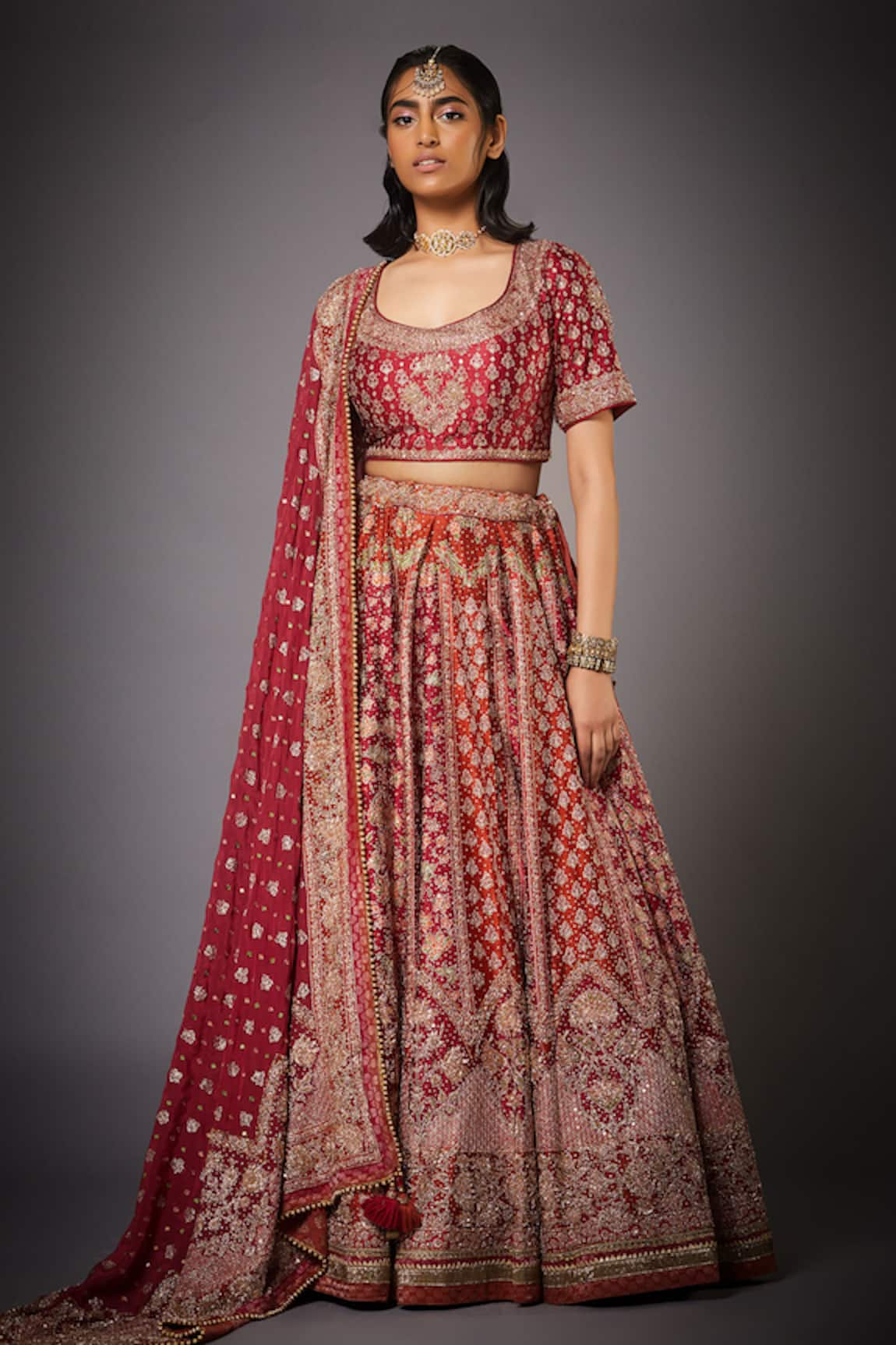 RI.Ritu Kumar Embroidered Bridal Lehenga Set 