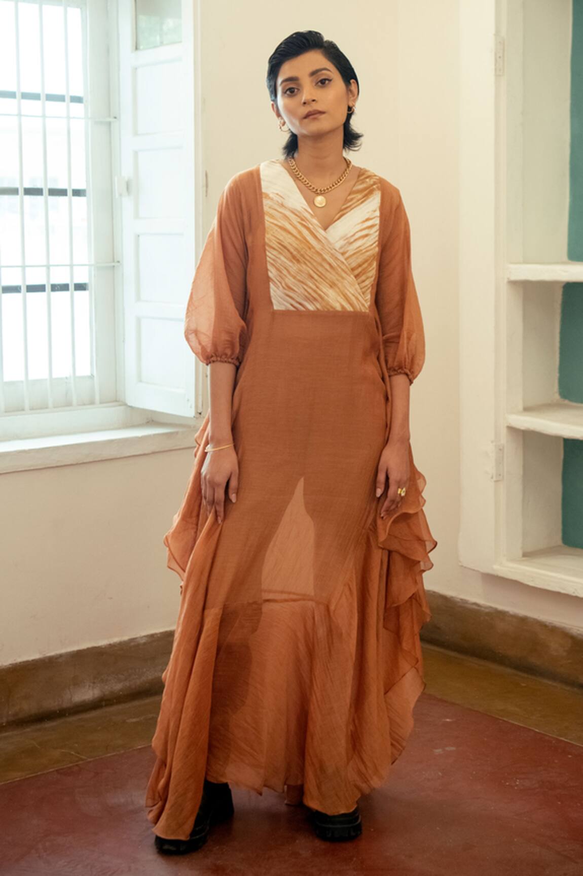 The Loom Art Shibori Yoke Kaftan 