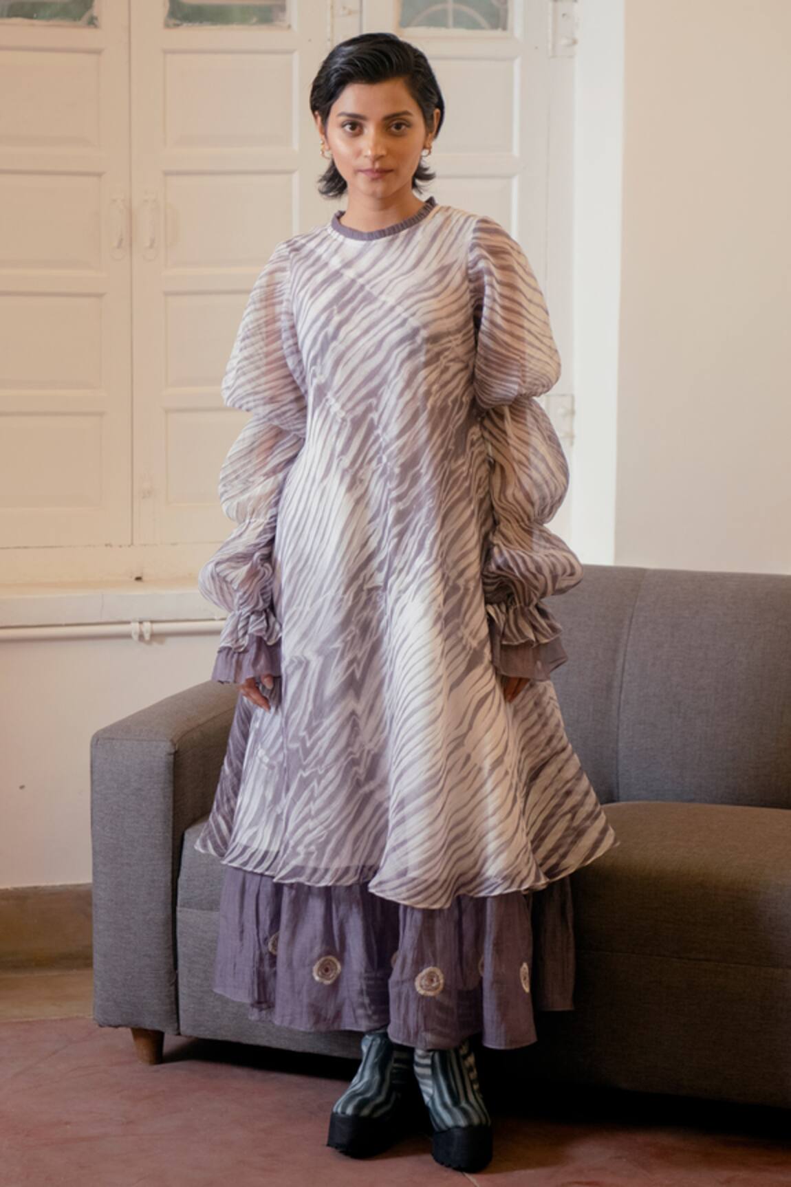 The Loom Art Shibori Layered Dress 
