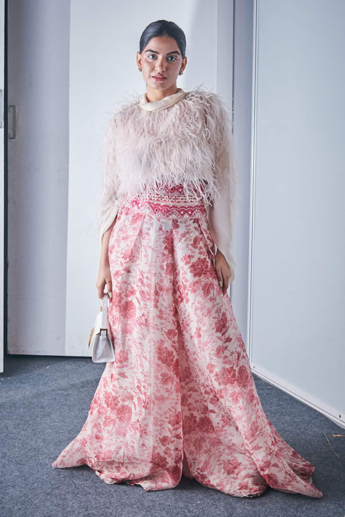 Varun Bahl Draped Top & Printed Pant Set 