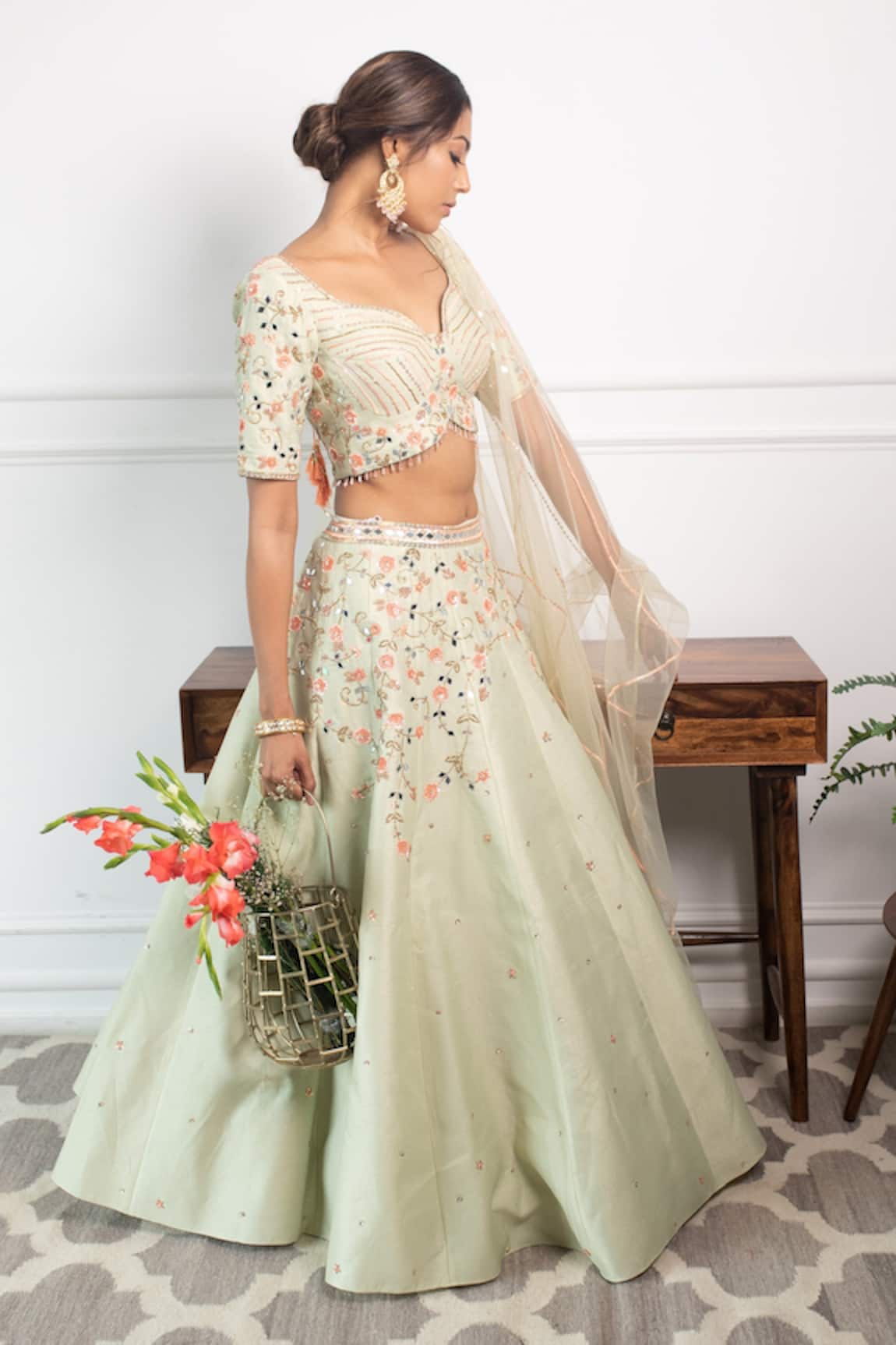 Parul Gandhi Embroidered Lehenga Set