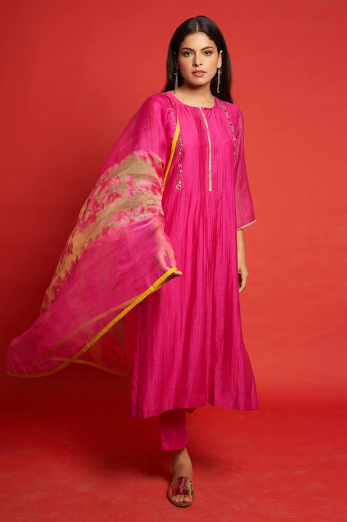 Priti Prashant Lily Bodice Embroidered Kurta Pant Set 