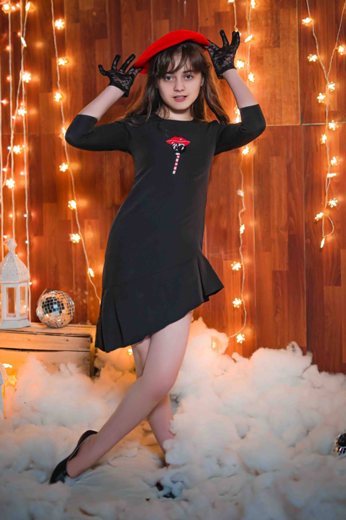 Hoity Moppet Asymmetric Crepe Dress