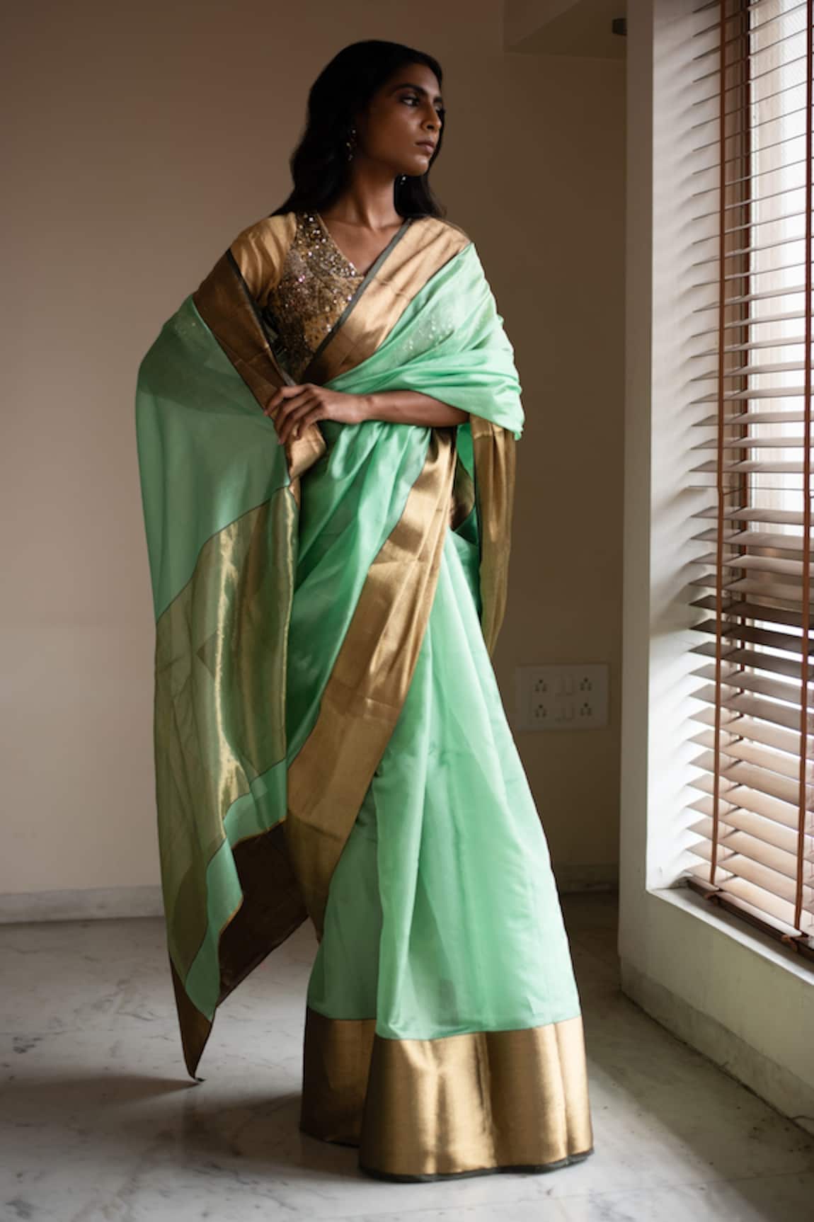 Priyanka Raajiv Silk Chanderi Saree