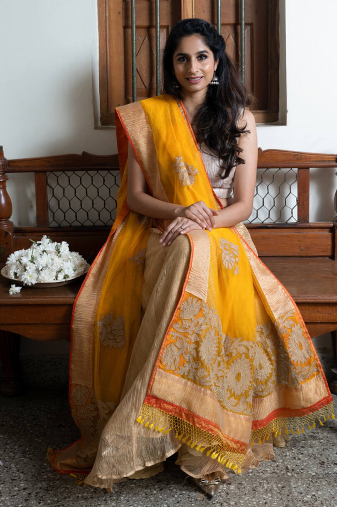 Latha Puttanna Embroidered Silk Dupatta