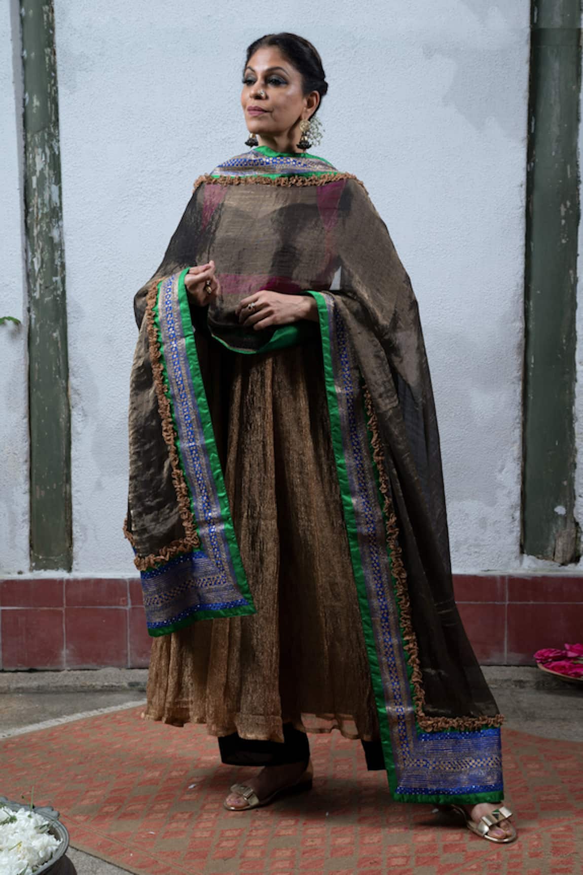 Latha Puttanna Embroidered Silk Dupatta