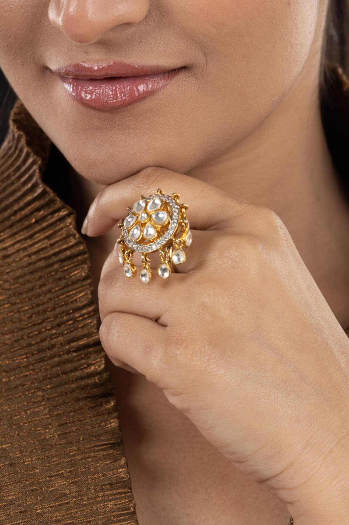 Vasundhara Floral Embellished Ring