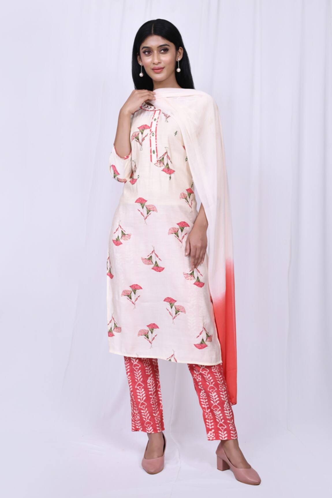 Aryavir Malhotra Floral Print Kurta Set