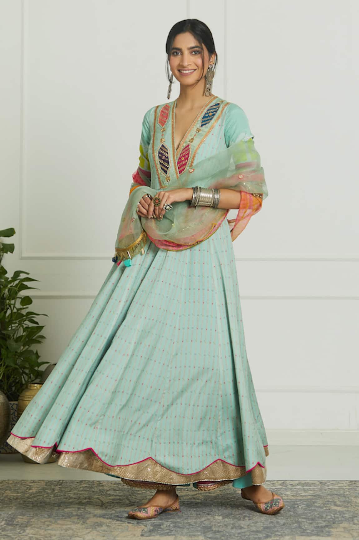 Rajiramniq Embroidered Anarkali With Dupatta