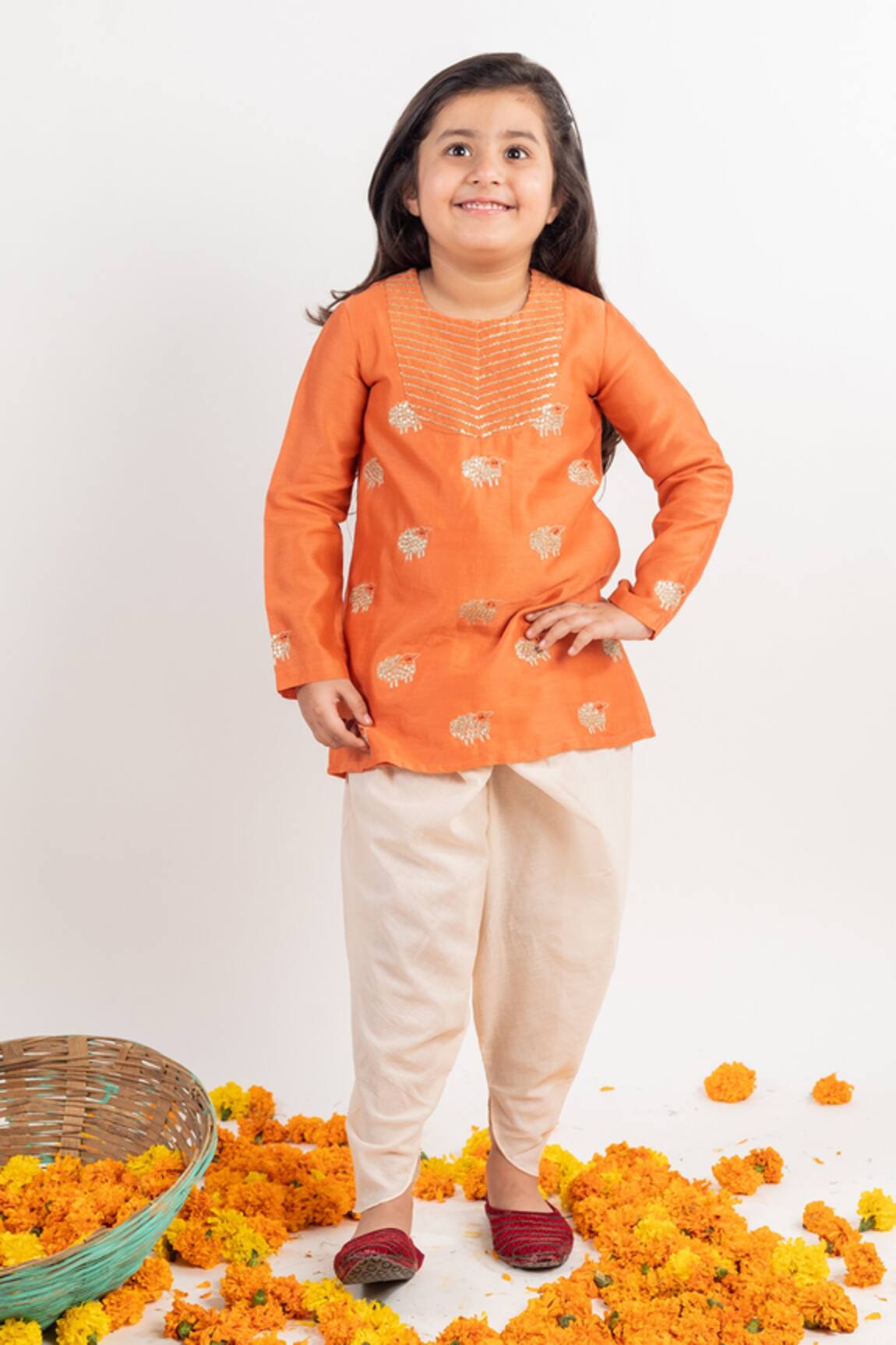 MR Brat Embroidered Kurta & Dhoti Pant Set
