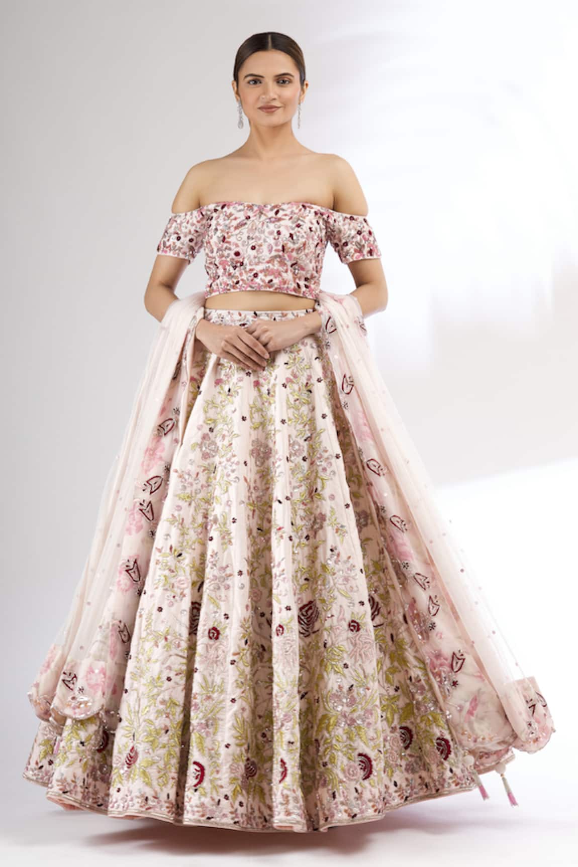 Mani Bhatia Embroidered Silk Lehenga Set