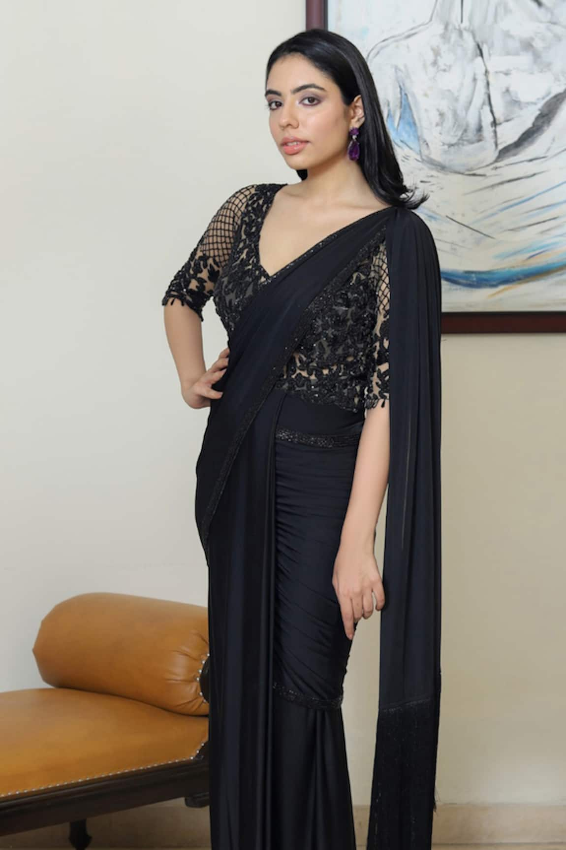 Devika Seth Pre-Draped Saree Gown