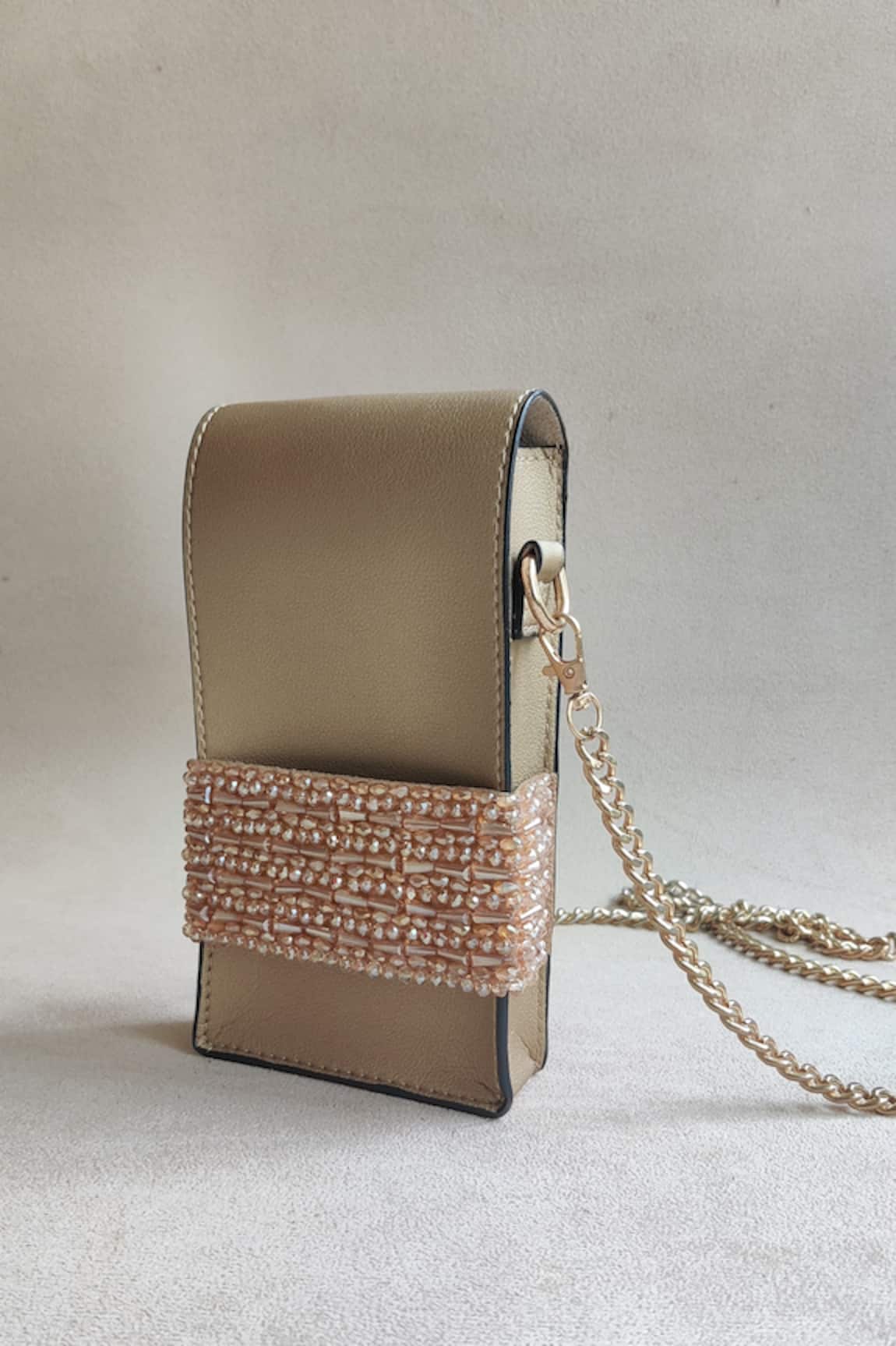 Plode Vegan Leather Embellished Mobile Bag