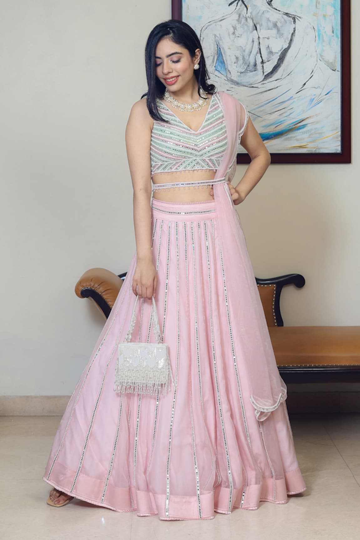 Devika Seth Embellished Lehenga Set