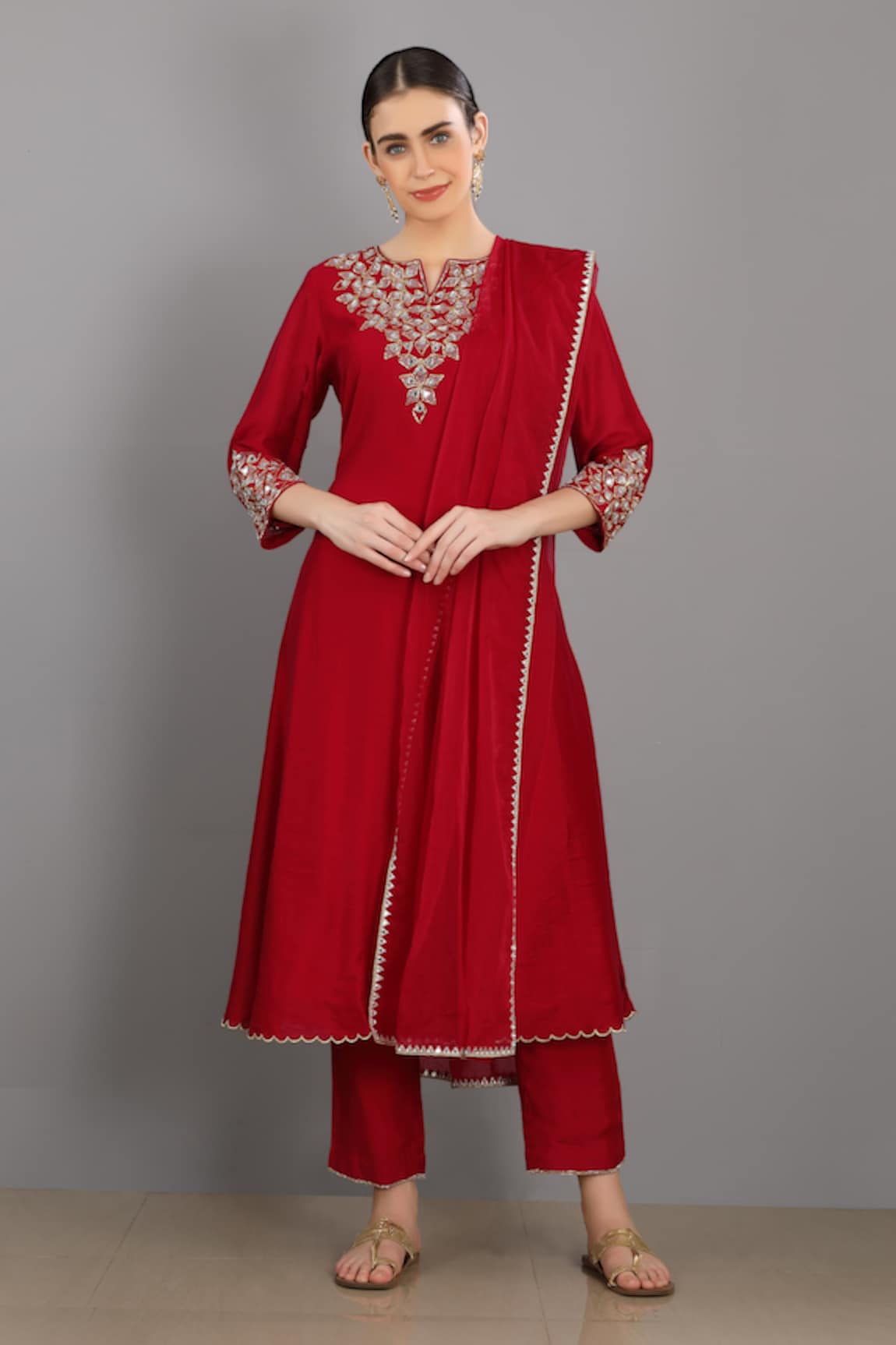 Asaga Chanderi Silk Kurta Set