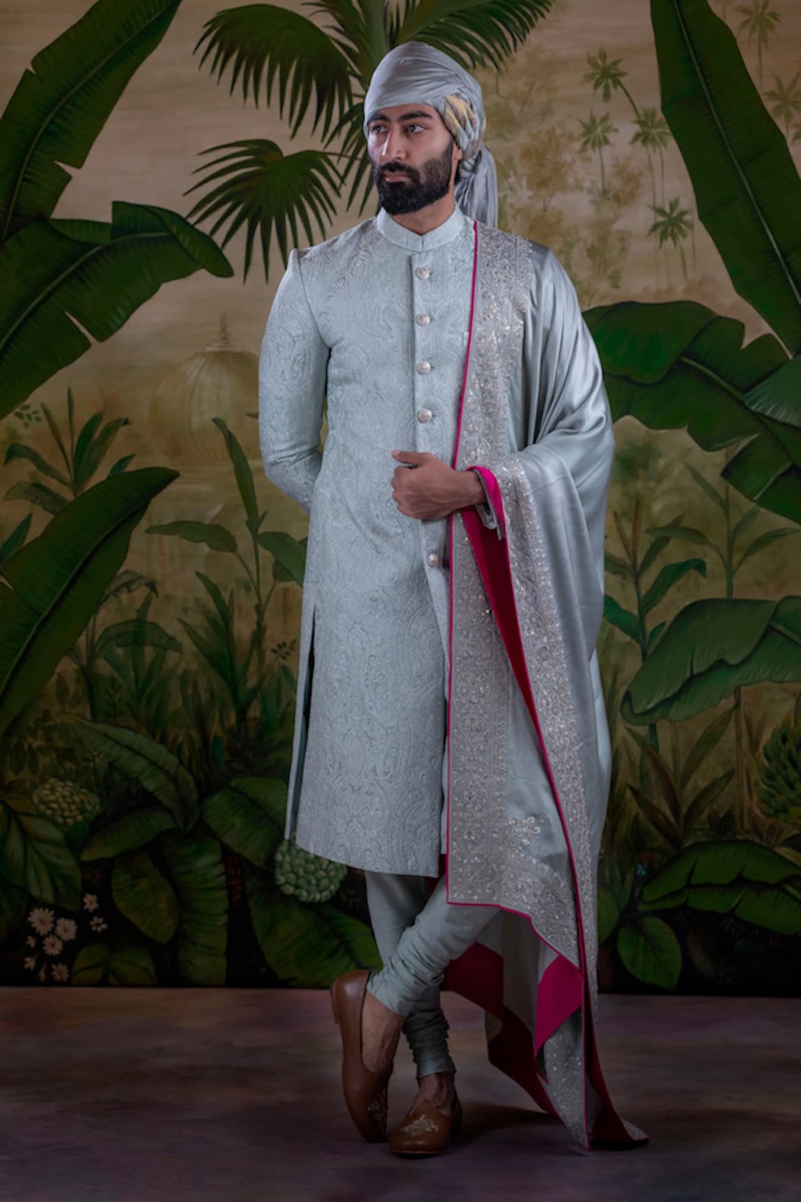 Punit Arora Ornamental Embroidered Sherwani Set