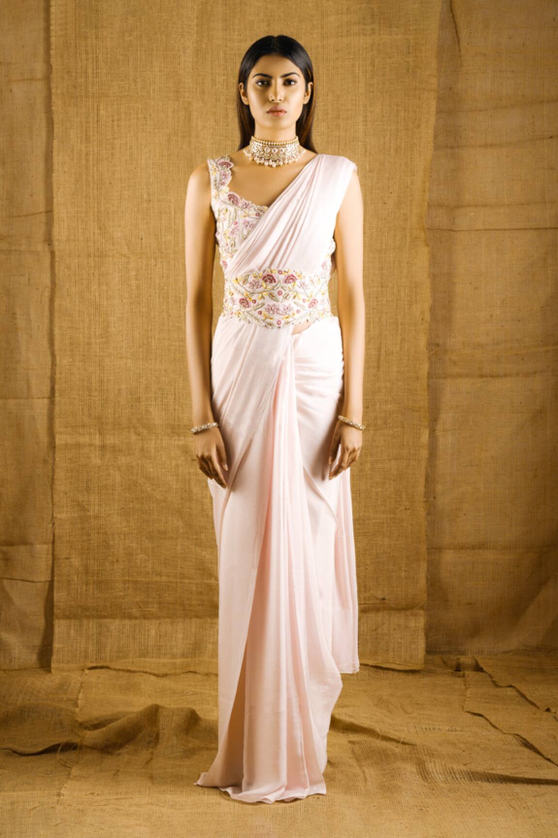 Shloka Sudhakar Saree with Embroidered Blouse 