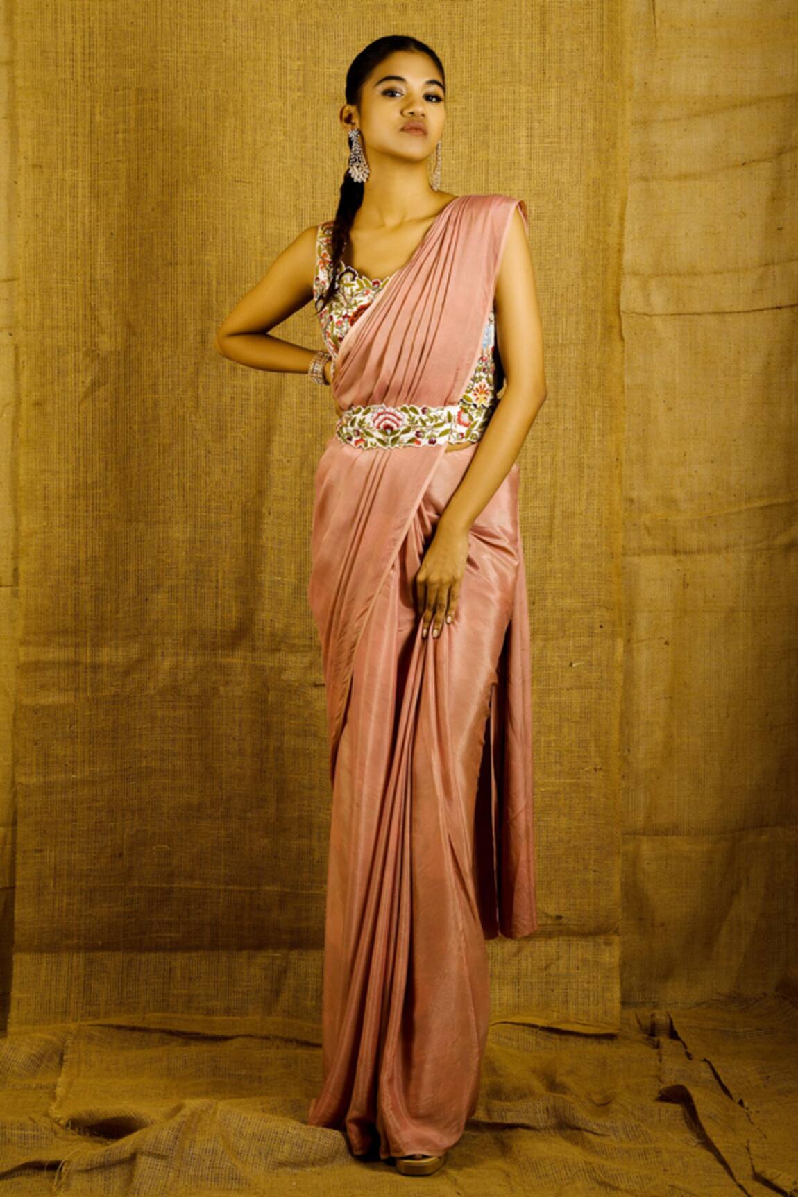 Shloka Sudhakar Saree with Embroidered Blouse