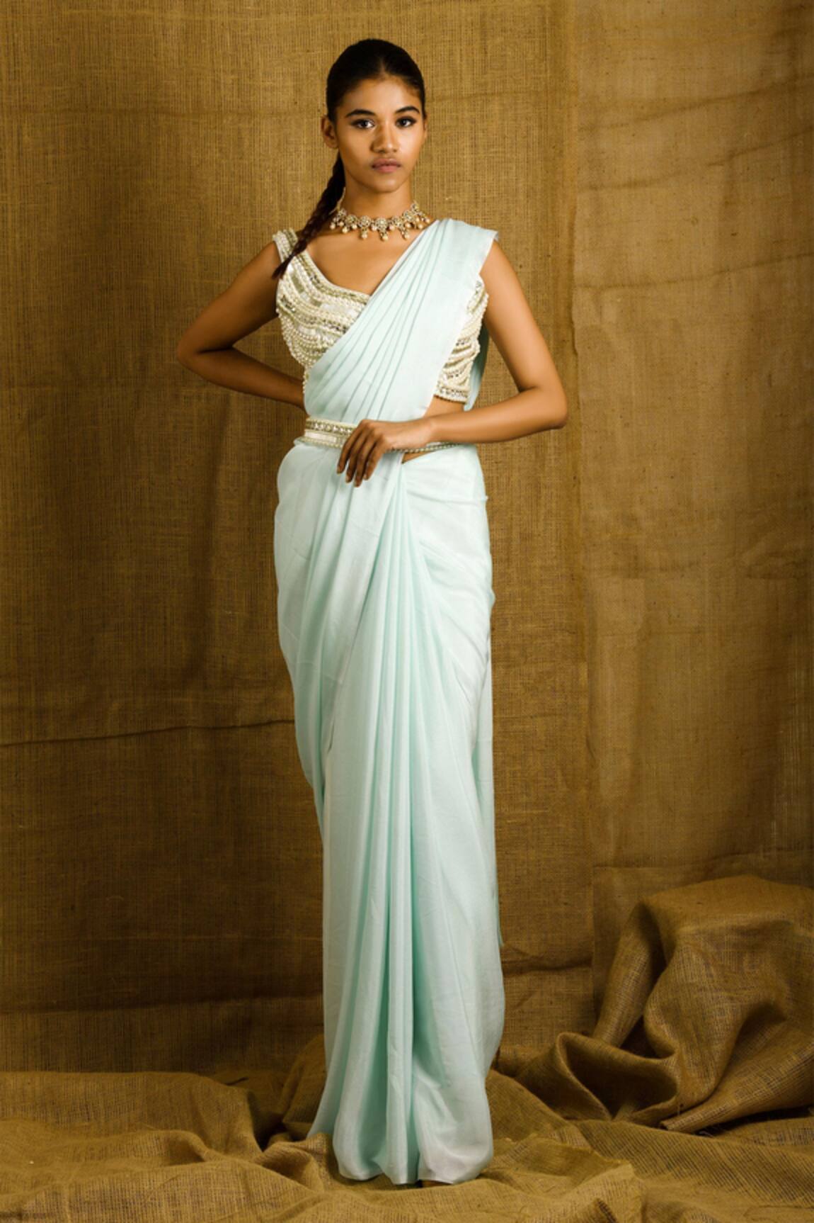 Shloka Sudhakar Saree with Embroidered Blouse