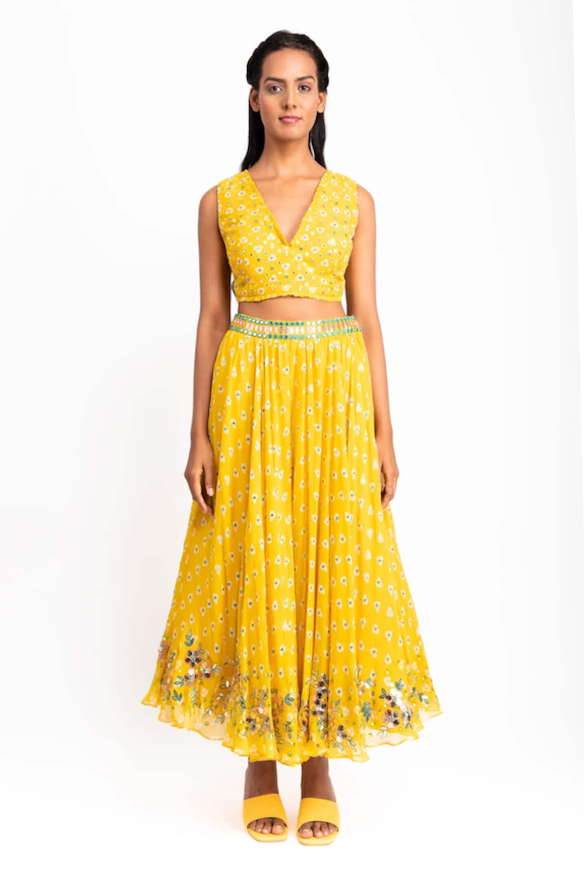 Prevasu Printed Lehenga With Blouse 