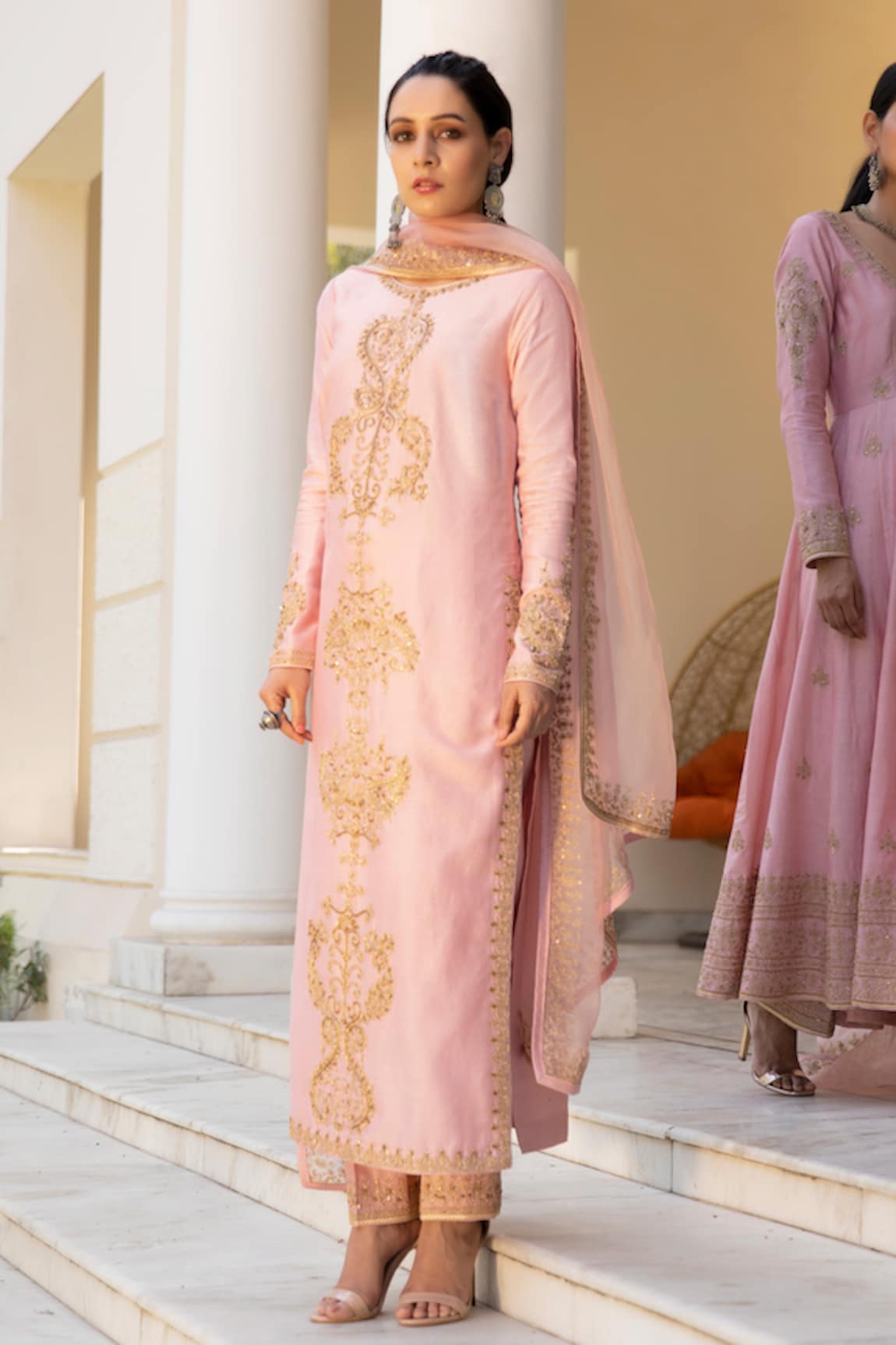 Megha & Jigar Embroidered Straight Kurta Set