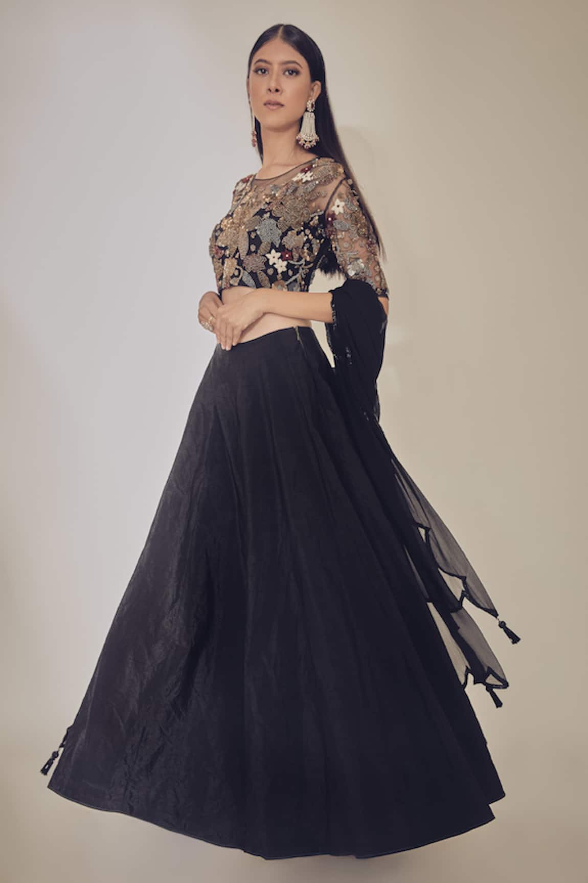 Premya By Manishii Embroidered Blouse & Lehenga Set