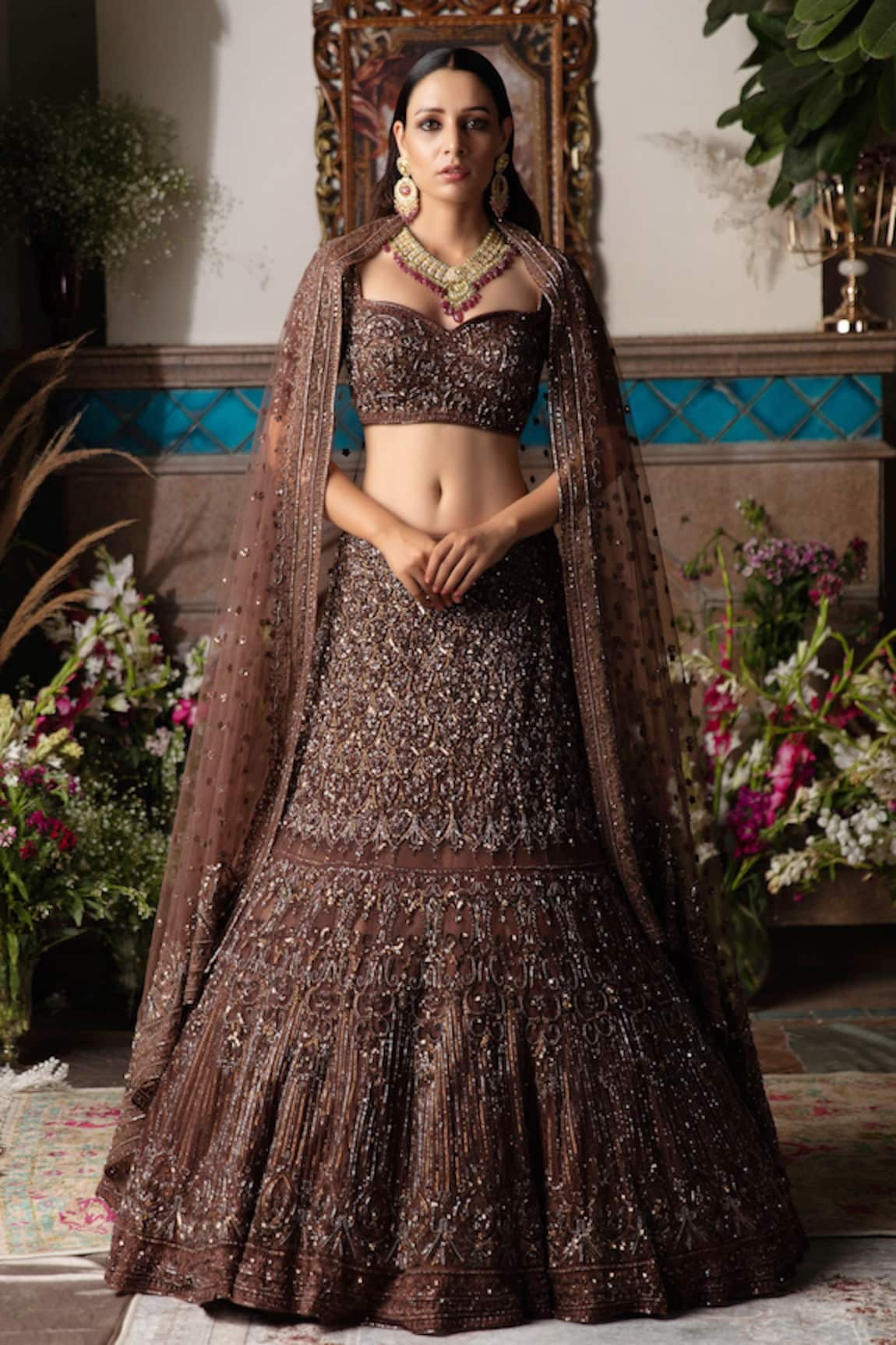 Megha & Jigar Embroidered Bridal Lehenga Set