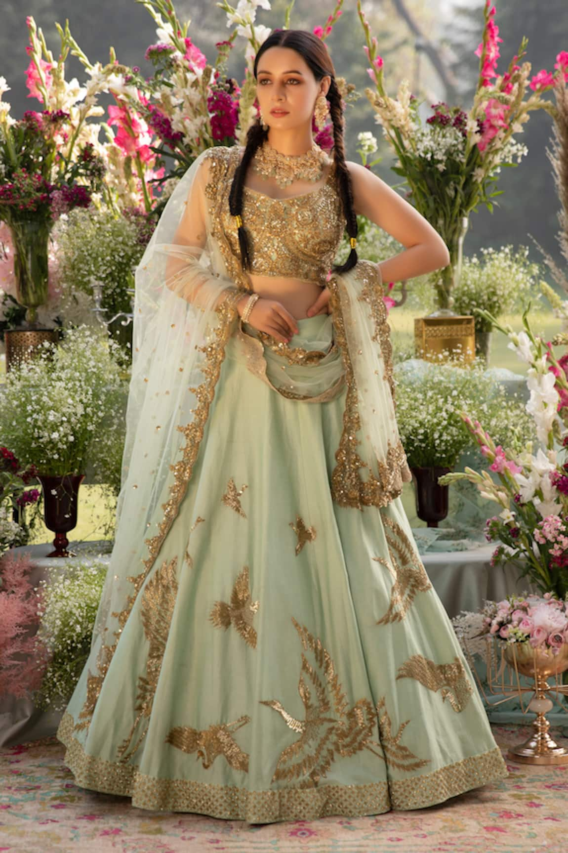 Megha & Jigar Embroidered Bridal Lehenga Set