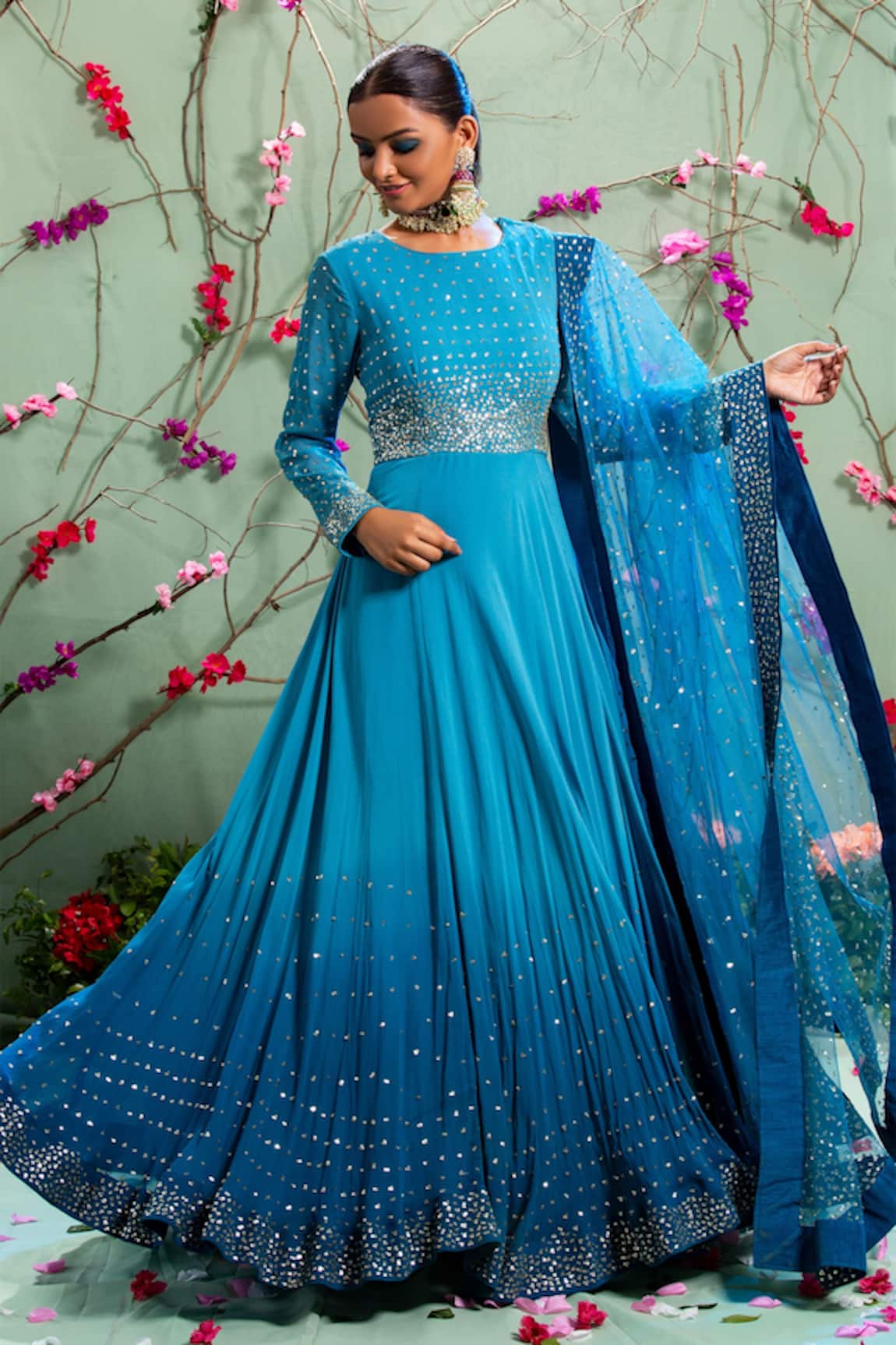 Miku Kumar Embellished Anarkali Set