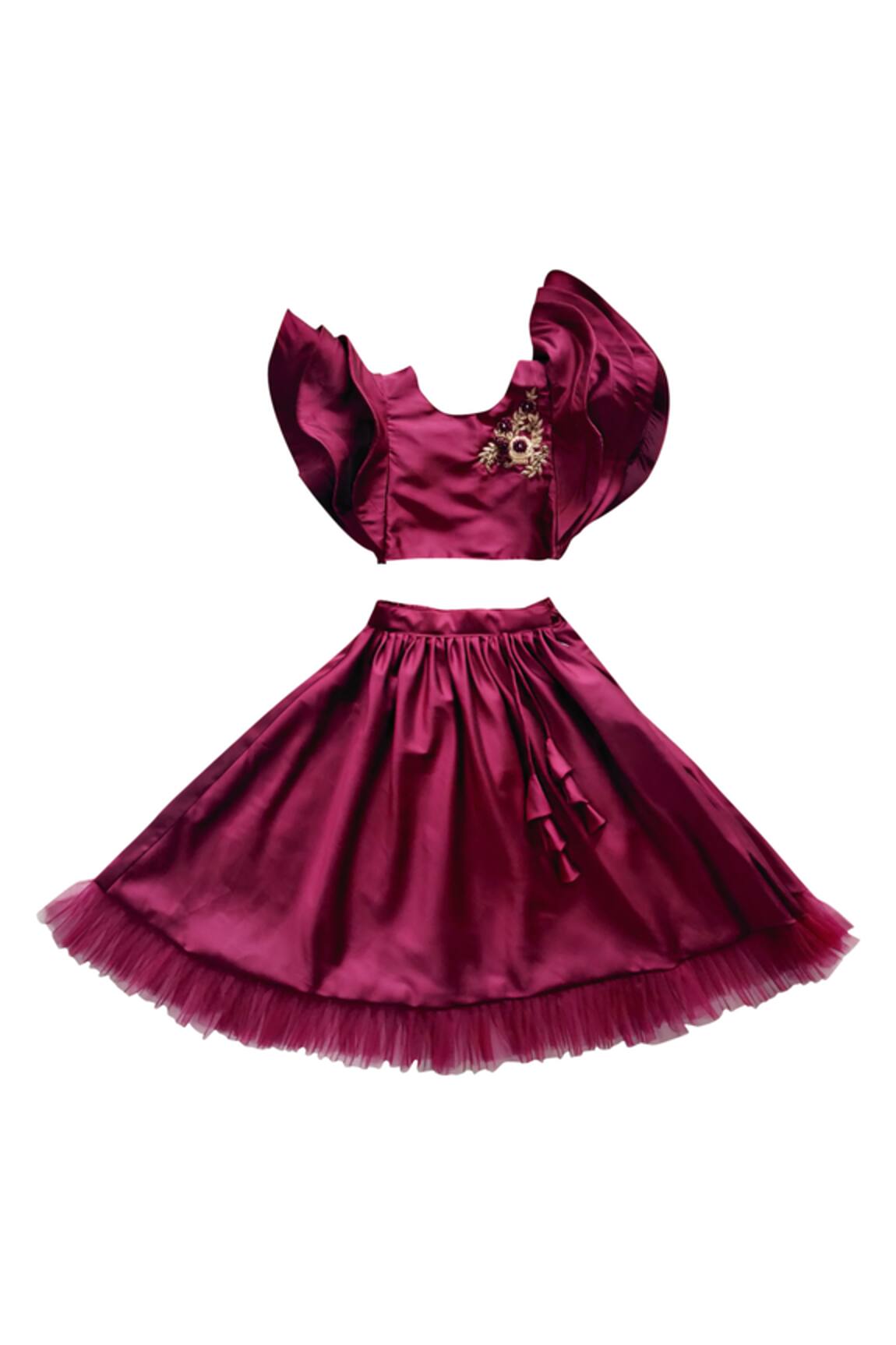 Maaikid Embroidered Skirt Set