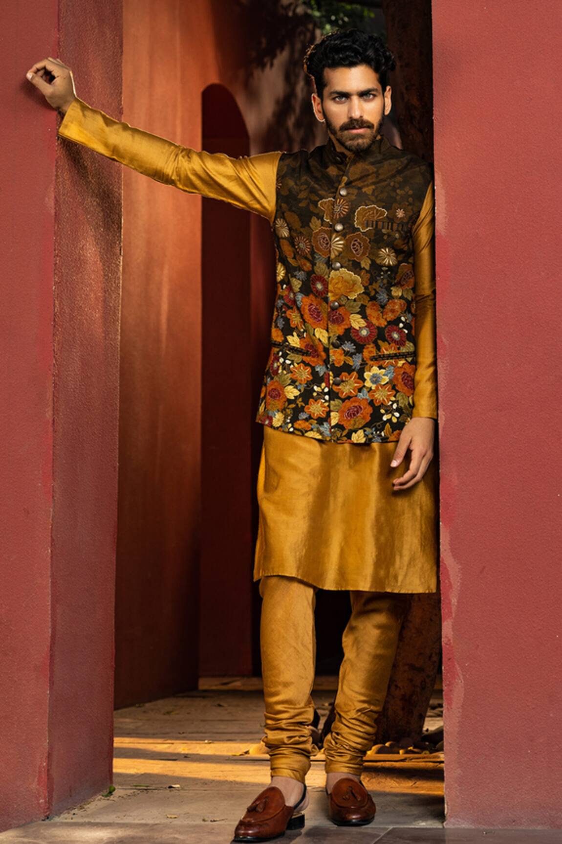 Kalista Zain Printed Bundi & Kurta Set