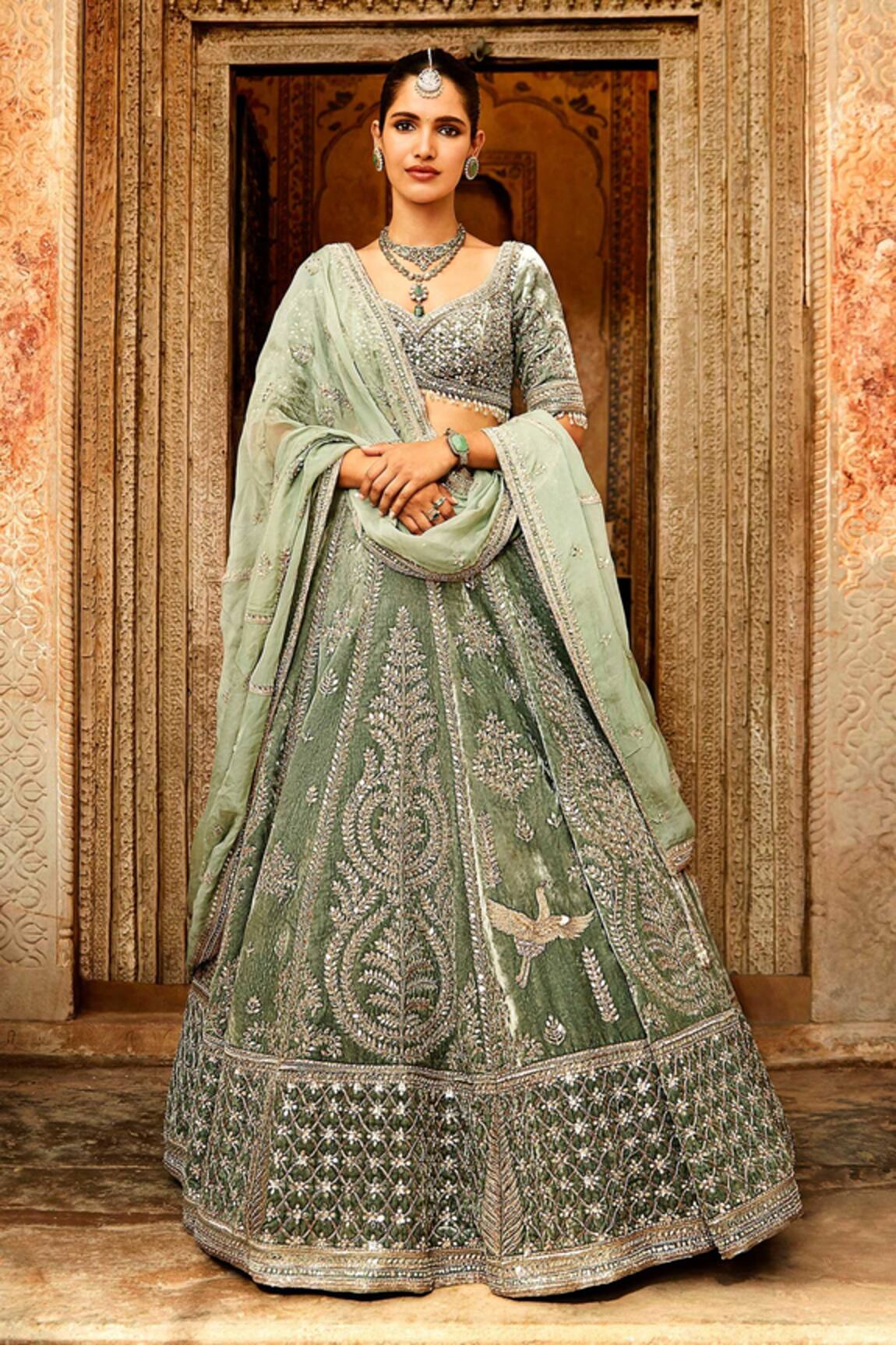 Matsya Vintage Masai Embroidered Bridal Lehenga Set