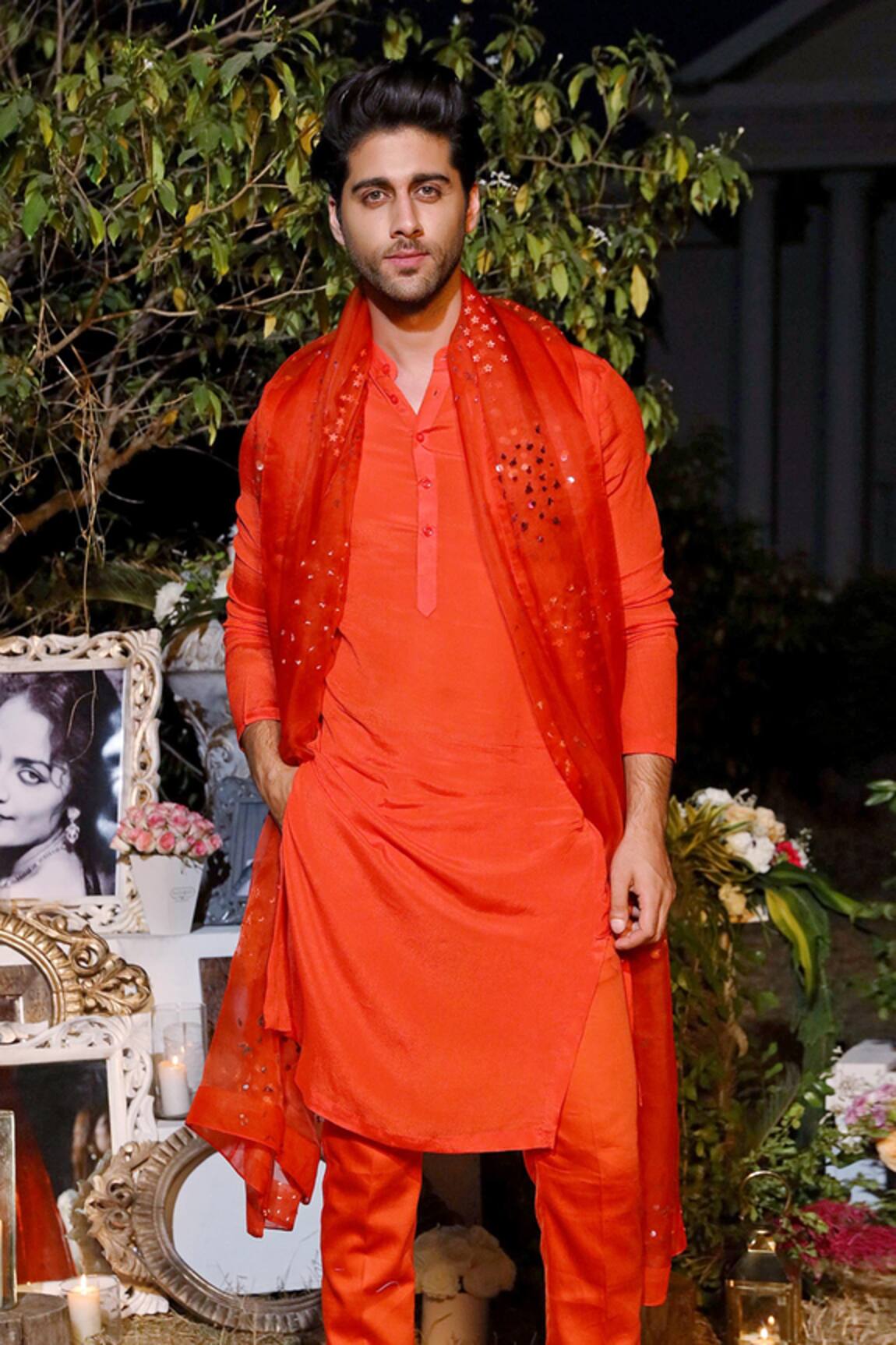Mahima Mahajan Kurta Set with Embellished Dupatta