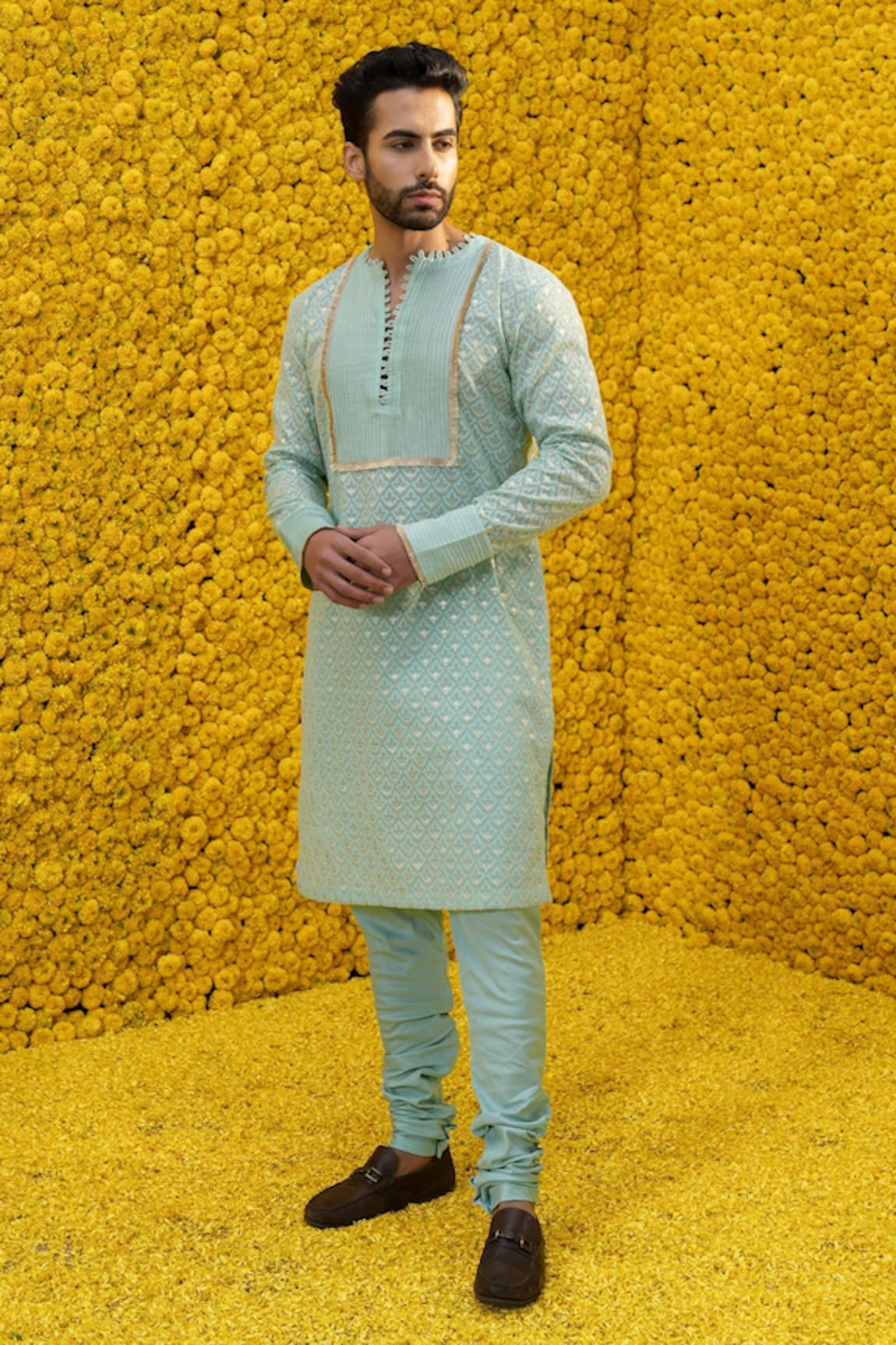 Mahima Mahajan Omar Banarasi Chanderi Kurta Set