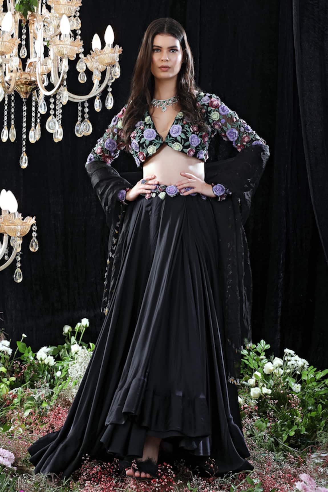 Mahima Mahajan Marie Satin Organza Lehenga Set 