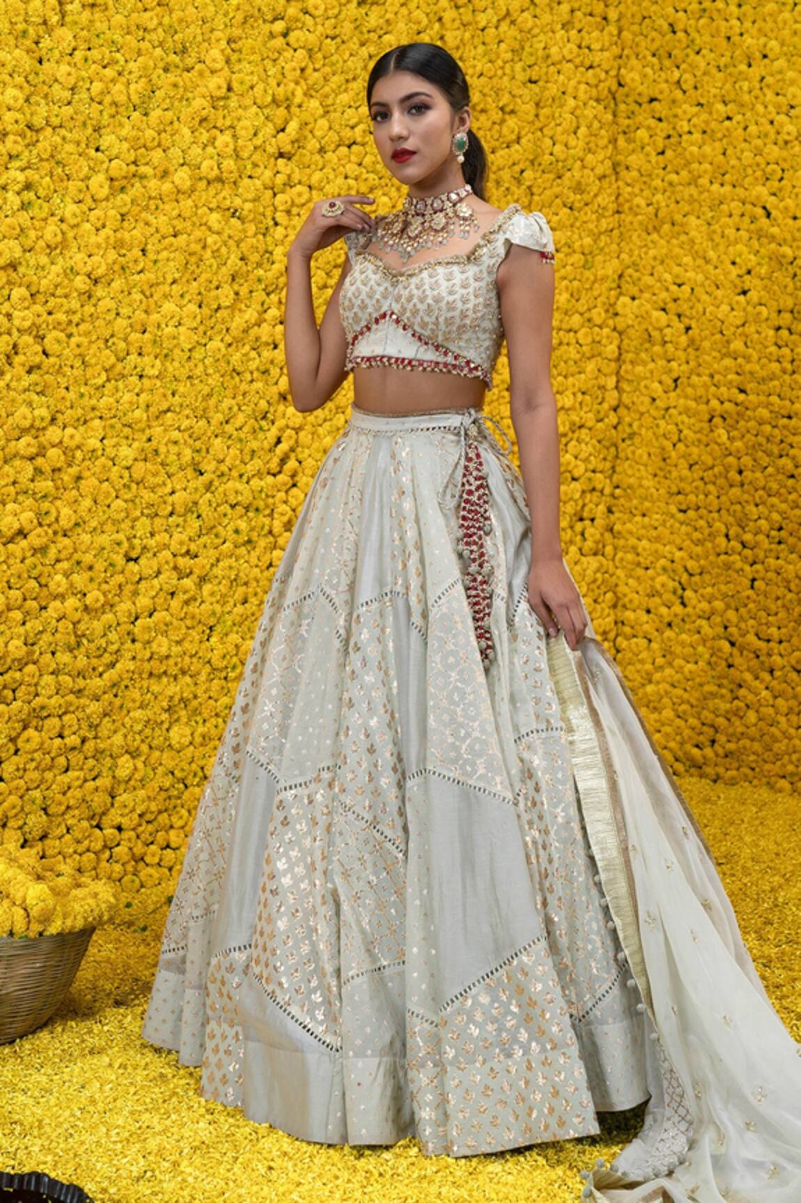 Mahima Mahajan Inaya Banarasi Chanderi Bridal Lehenga Set 