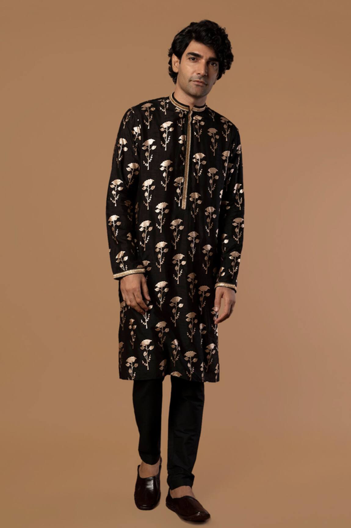 Masaba Periwinkle Foil Print Kurta