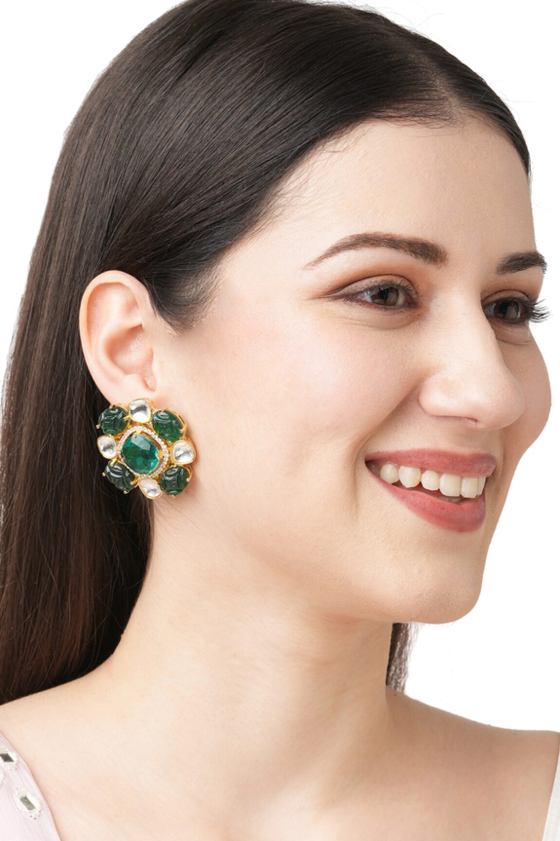 Mae Jewellery By Neelu Kedia Maharani Kundan Embellished Studs