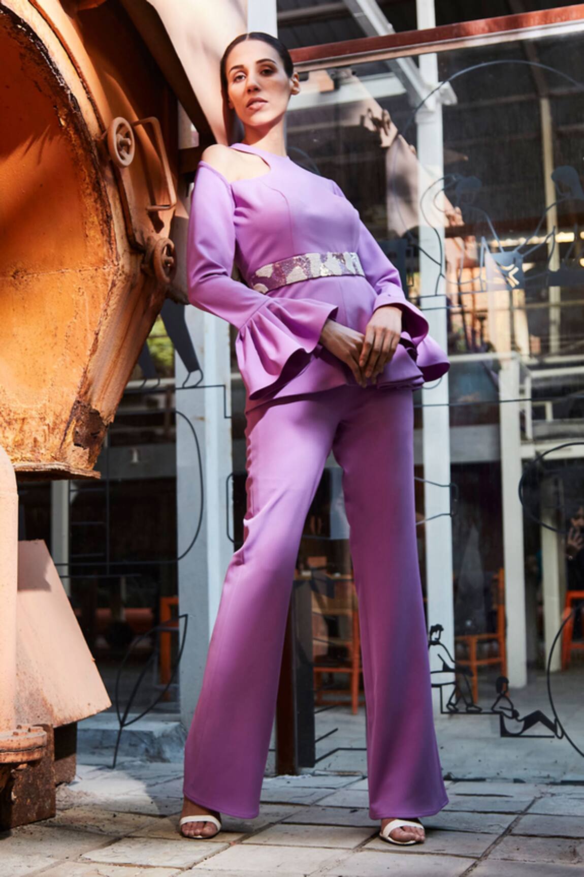 Manika Nanda Bell Sleeve Top & Pant Set